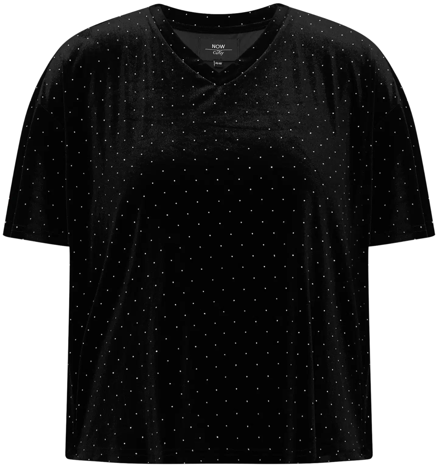 Now Curvy kimaltava samettitoppi, D-mitoitus - Black - 1