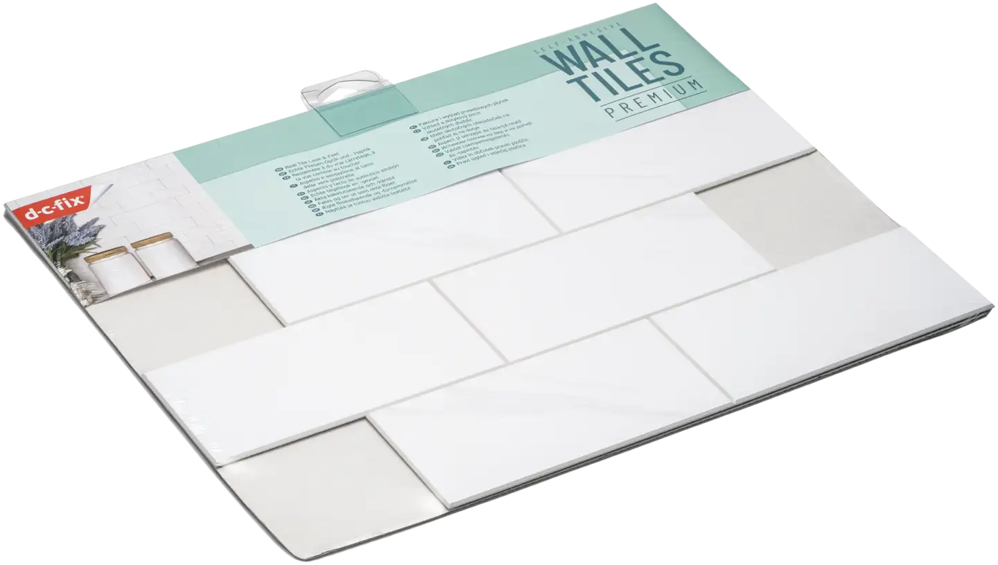 D-C-Fix 270-4003 Premium itseliimautuva seinälaatta. Laatan koko 30,5 cm x 30,5cm. Laatan kuviona ja värinä on vaalea marmori. - 1