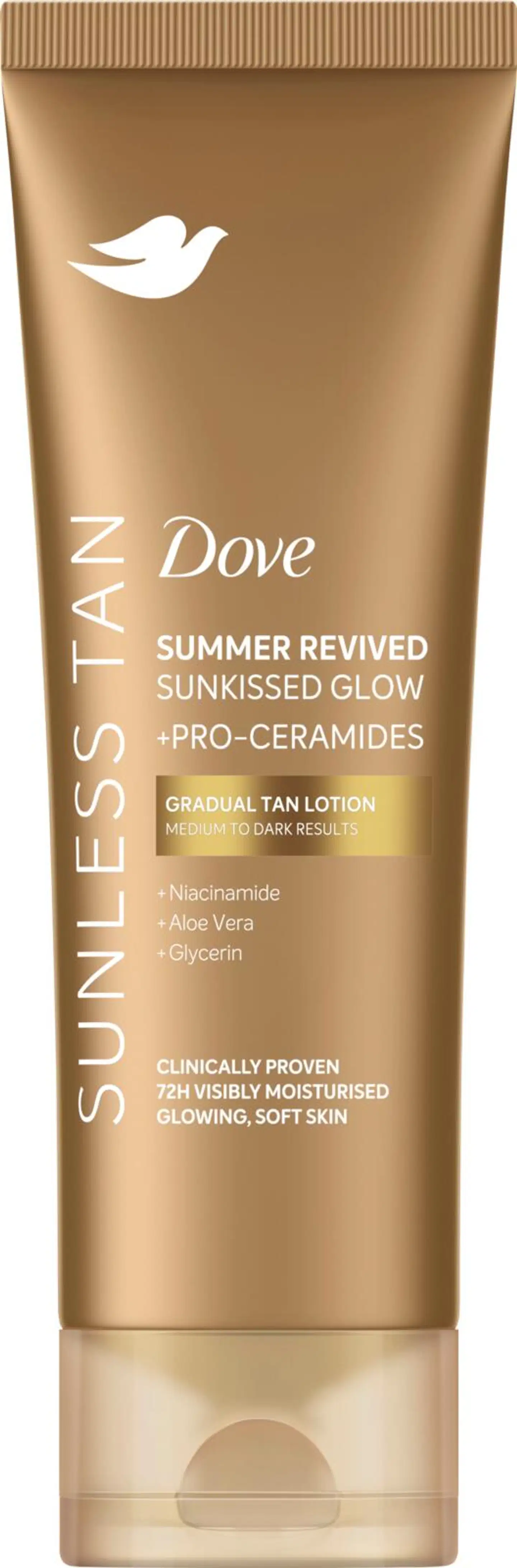 Dove Summer Revived Medium to Dark itseruskettava kosteusvoide  200 ml