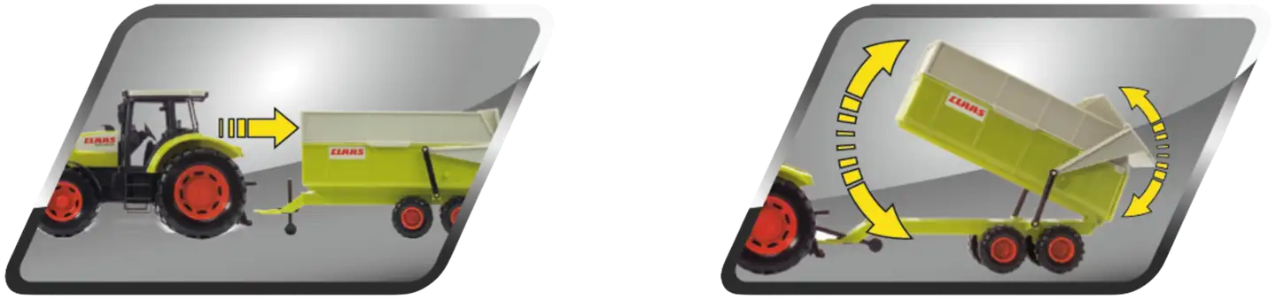 Dickie Toys CLAAS Ares traktori ja peräkärry - 4