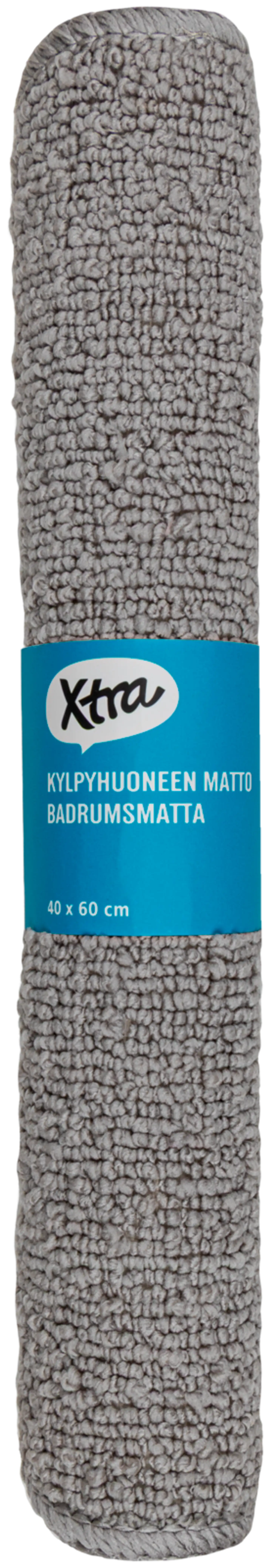 Xtra kylpyhuoneenmatto Anna 40x60 cm harmaa