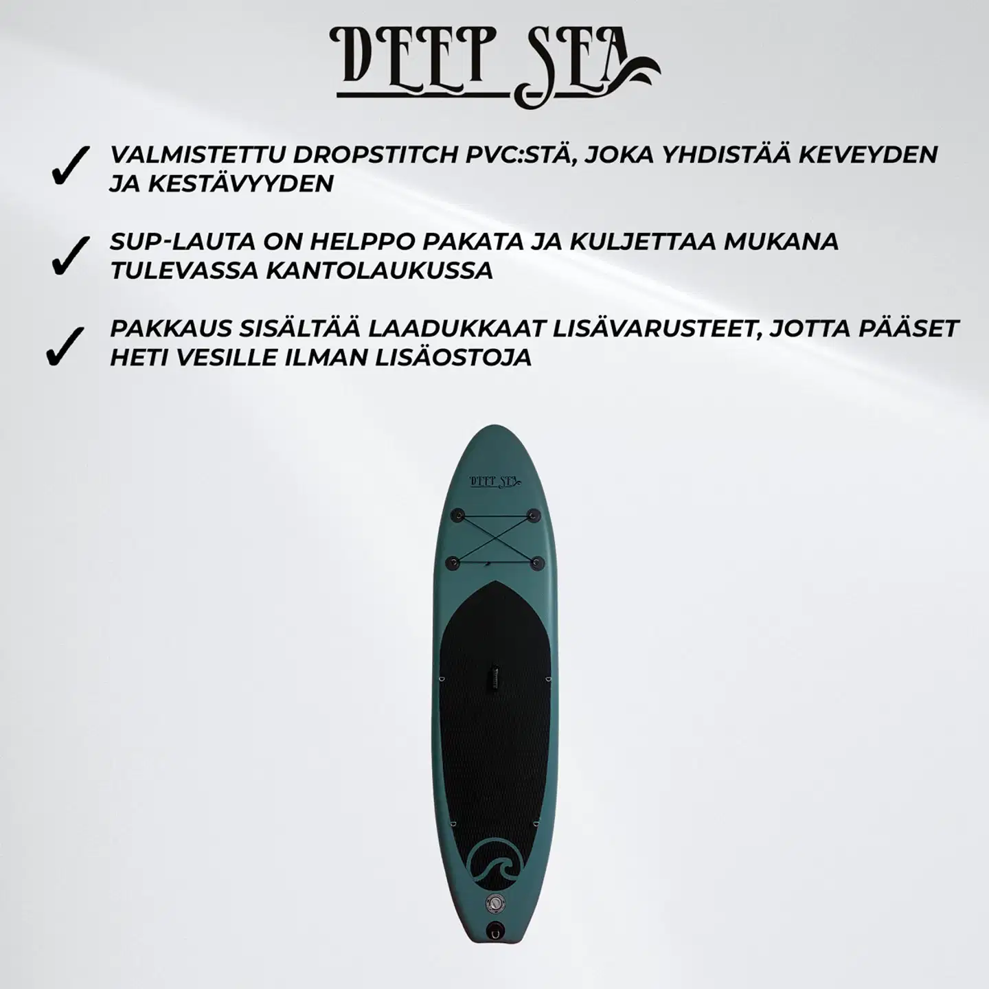 Deep Sea SUP-lautasetti Kayak Pro 300cm, Vihreä - 6