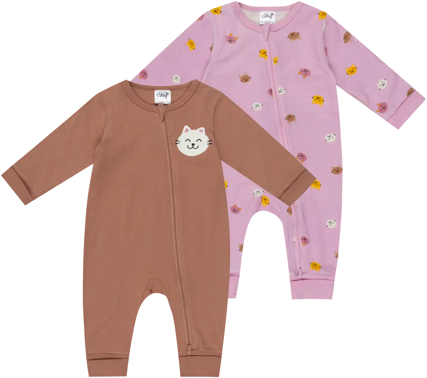 Ciraf vauvojen pyjama Miau 250B262903 2-pack - pink cat - 1