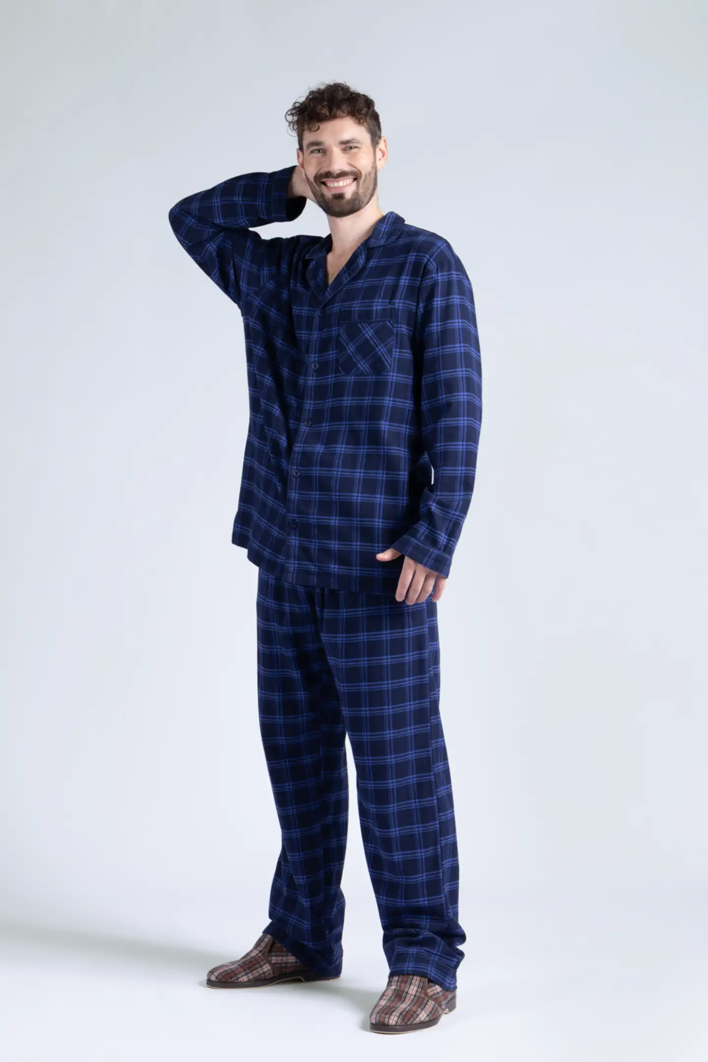 House miesten flanellipyjama 191H382593 - Dark blue - 4