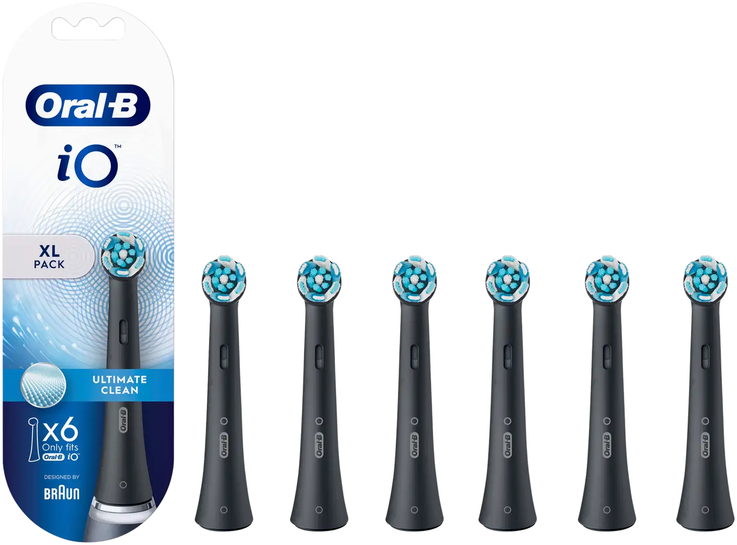 Oral-B Vaihtoharjat iO Ultimate Clean Black 6 kpl