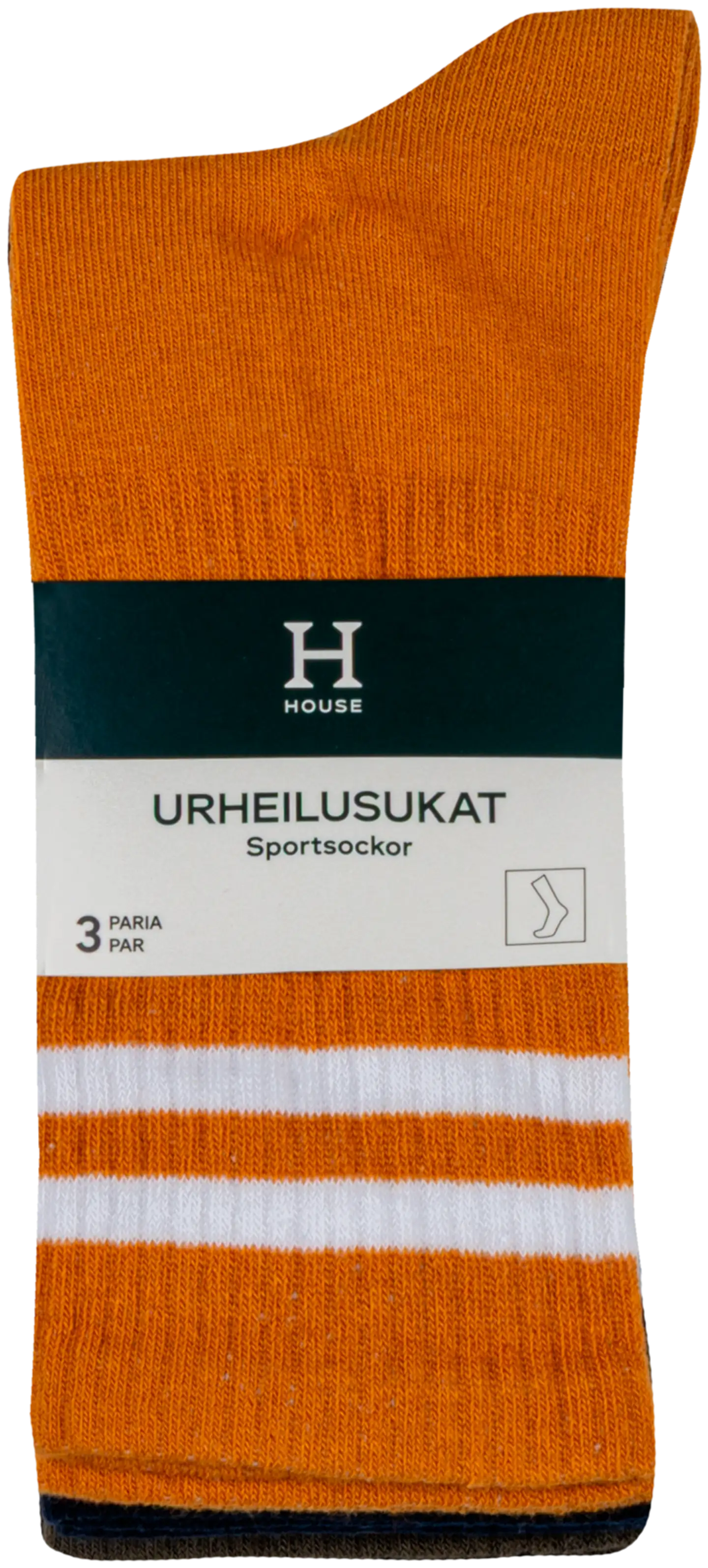 House miesten urheilusukat raita 193H322510 3-pack - Green/blue/yellow - 2
