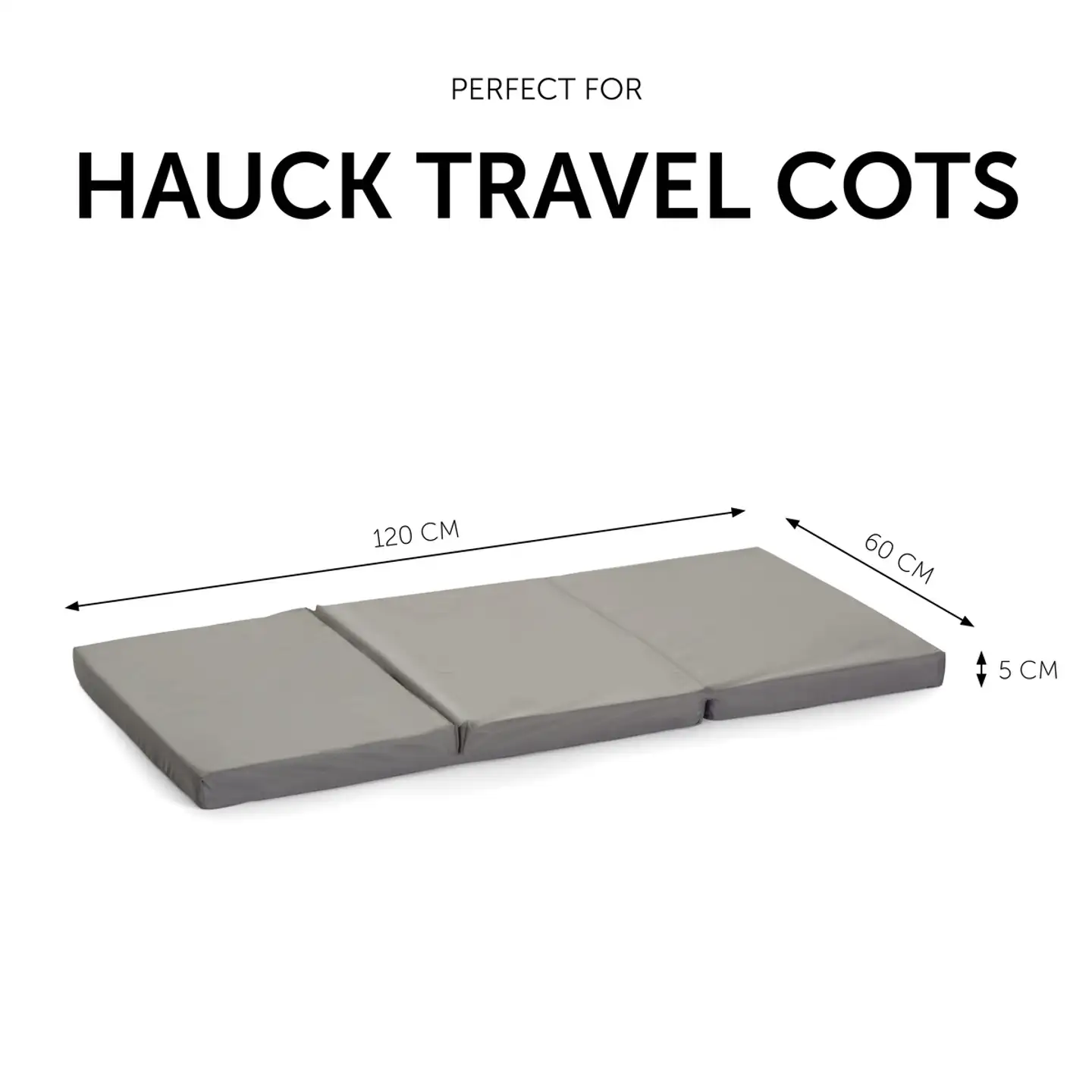 Hauck patja matkasänkyyn Sleeper harmaa - 9