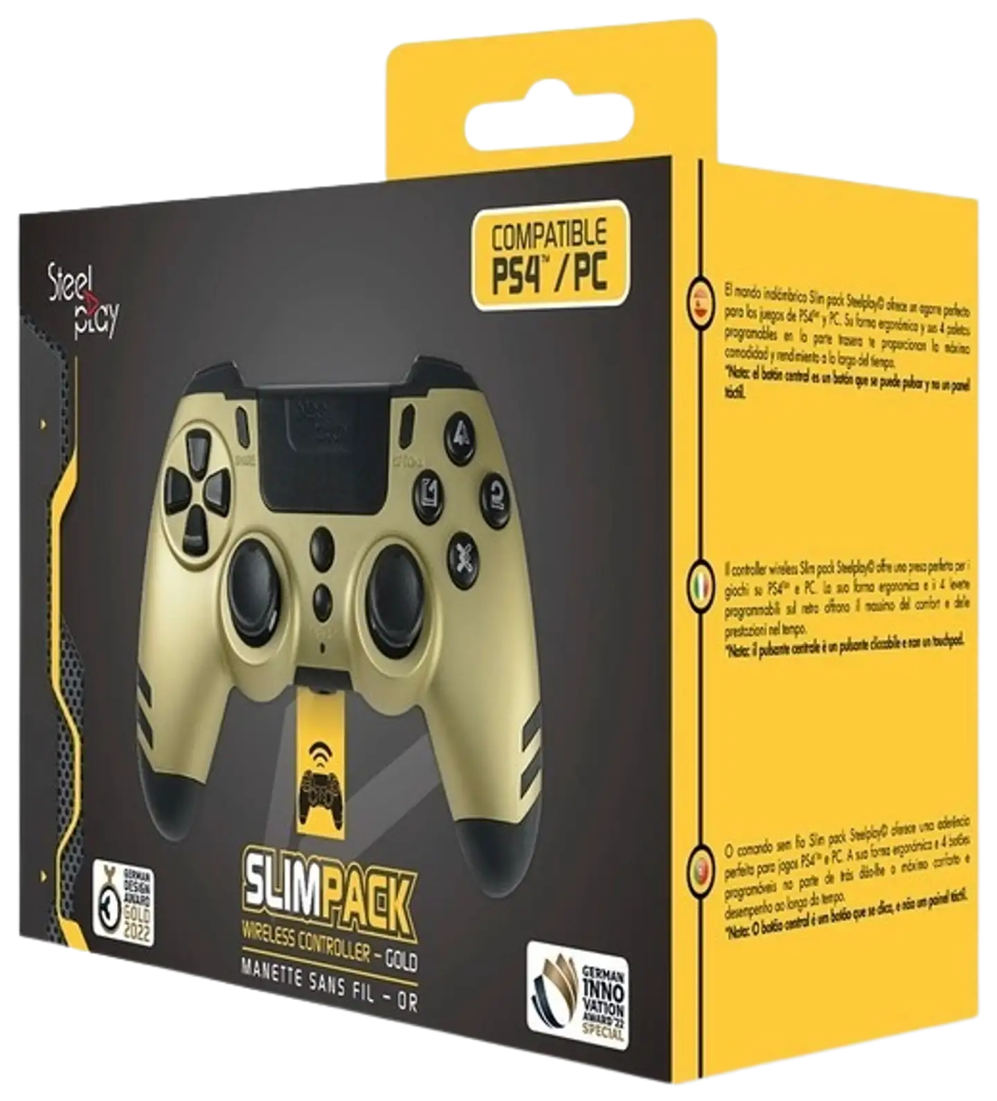 Steelplay Slim Pack langaton peliohjain PS4/PC - 3