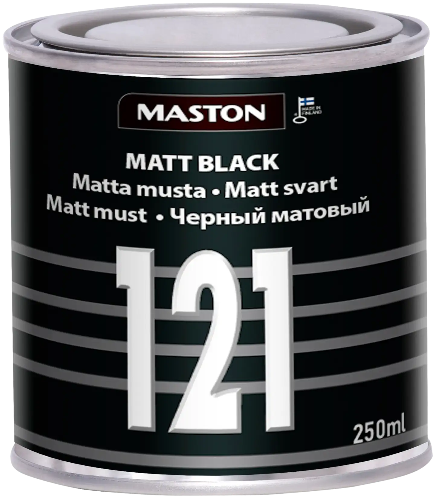 Maston maali 121 250 ml musta matta