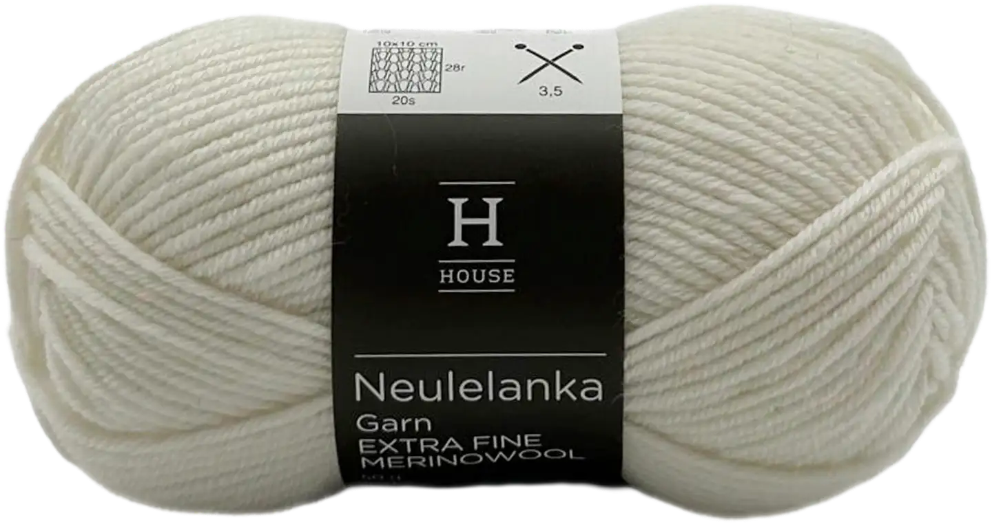 House neulelanka merinovilla 311120 50 g White 208