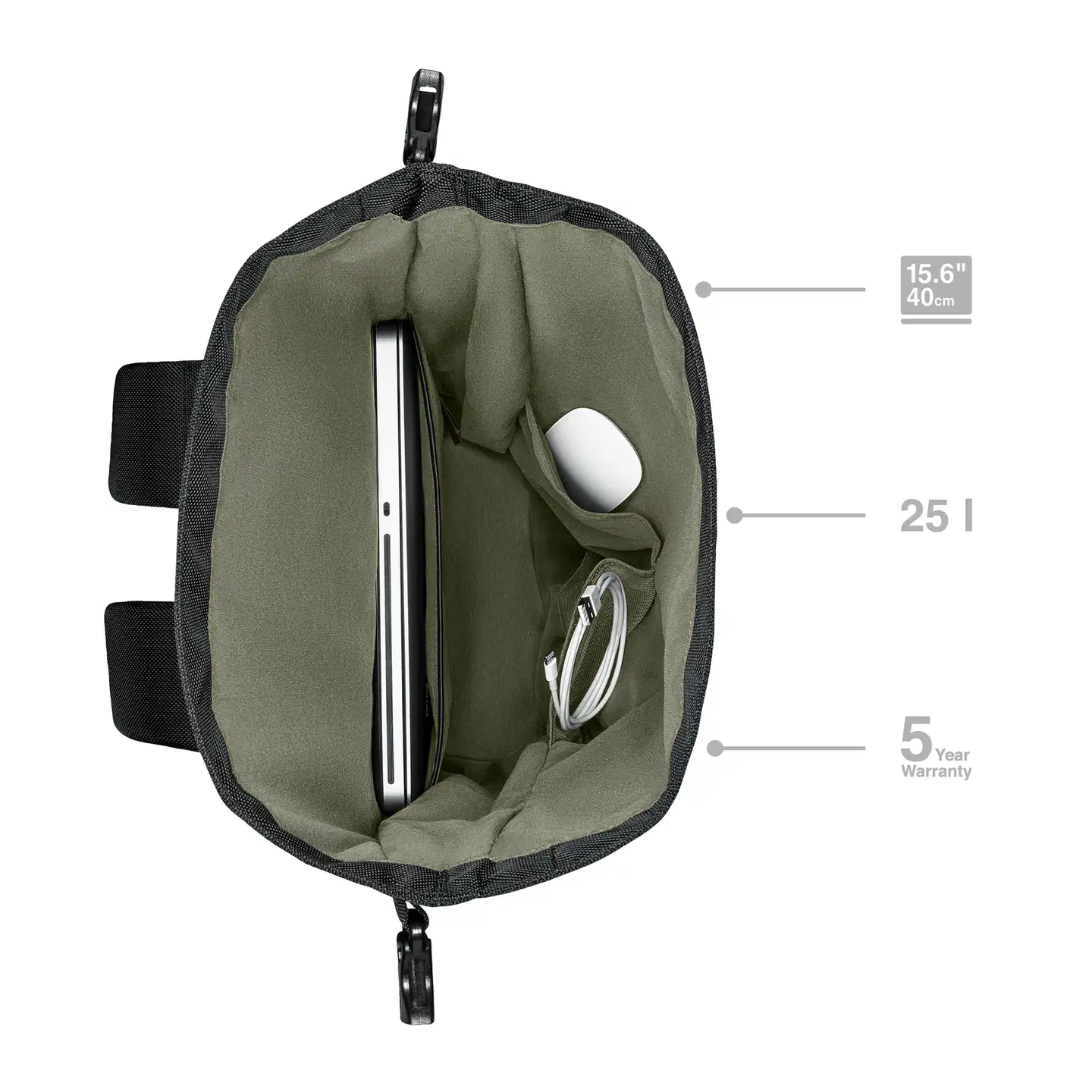Wenger UrbanOne Roll-Top selkäreppu 15,6" tietokoneelle - 8