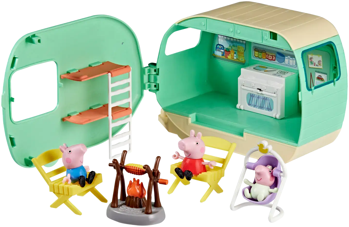 Peppa Pig leikkisetti Kolme pientä possua ja matkailuvaunu - 2