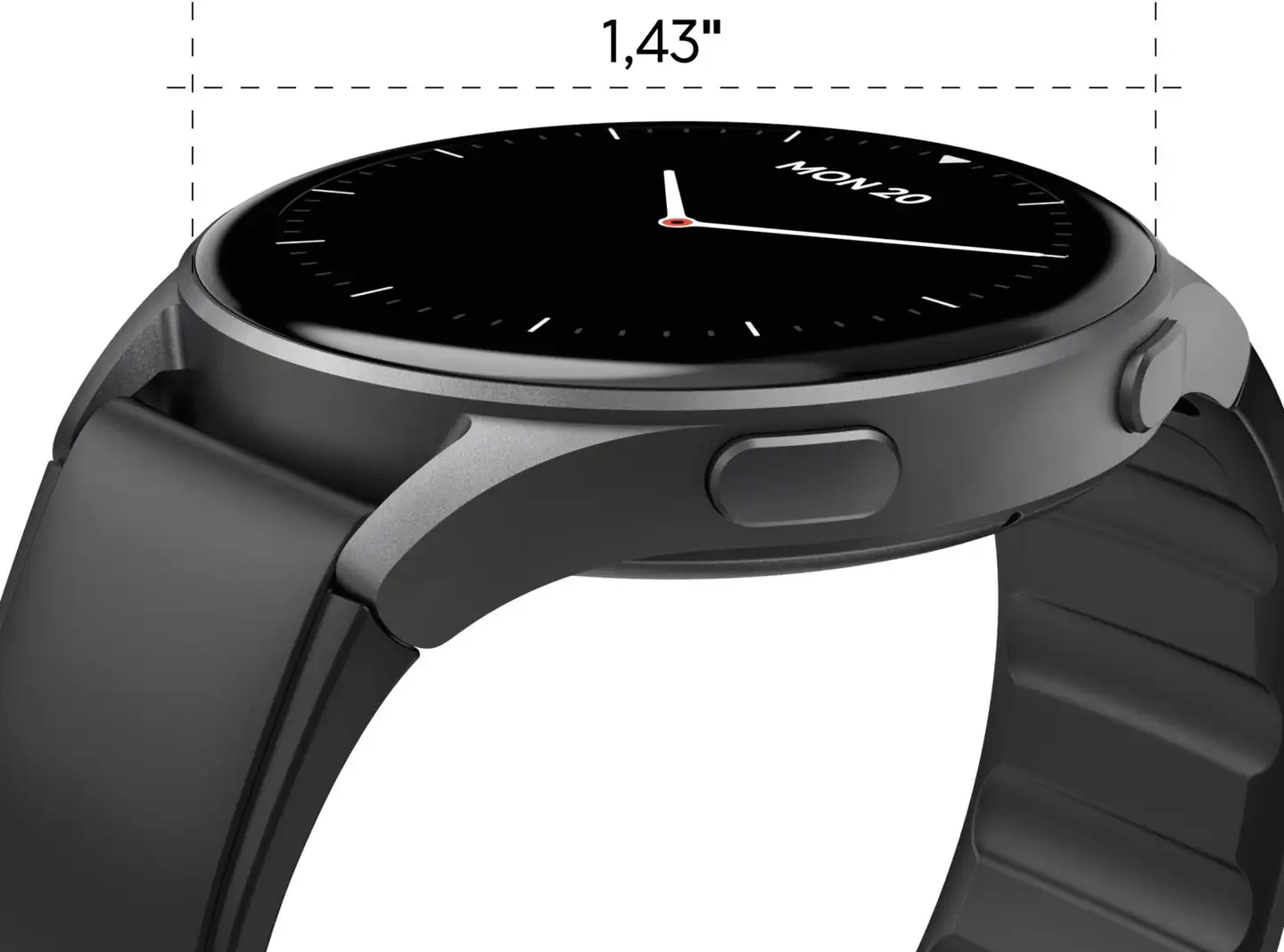 Hama Smart Watch 8900 älykello, GPS, AMOLED 1.43", IP68, tummanharmaa/musta - 3