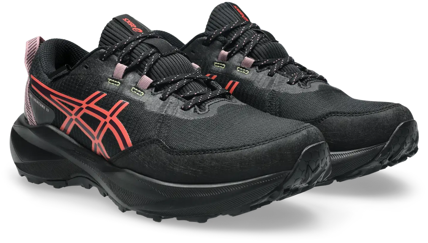 Asics naisten polkujuoksukenkä Gel-Venture 11 WP - BLACK/WATERMELON - 1