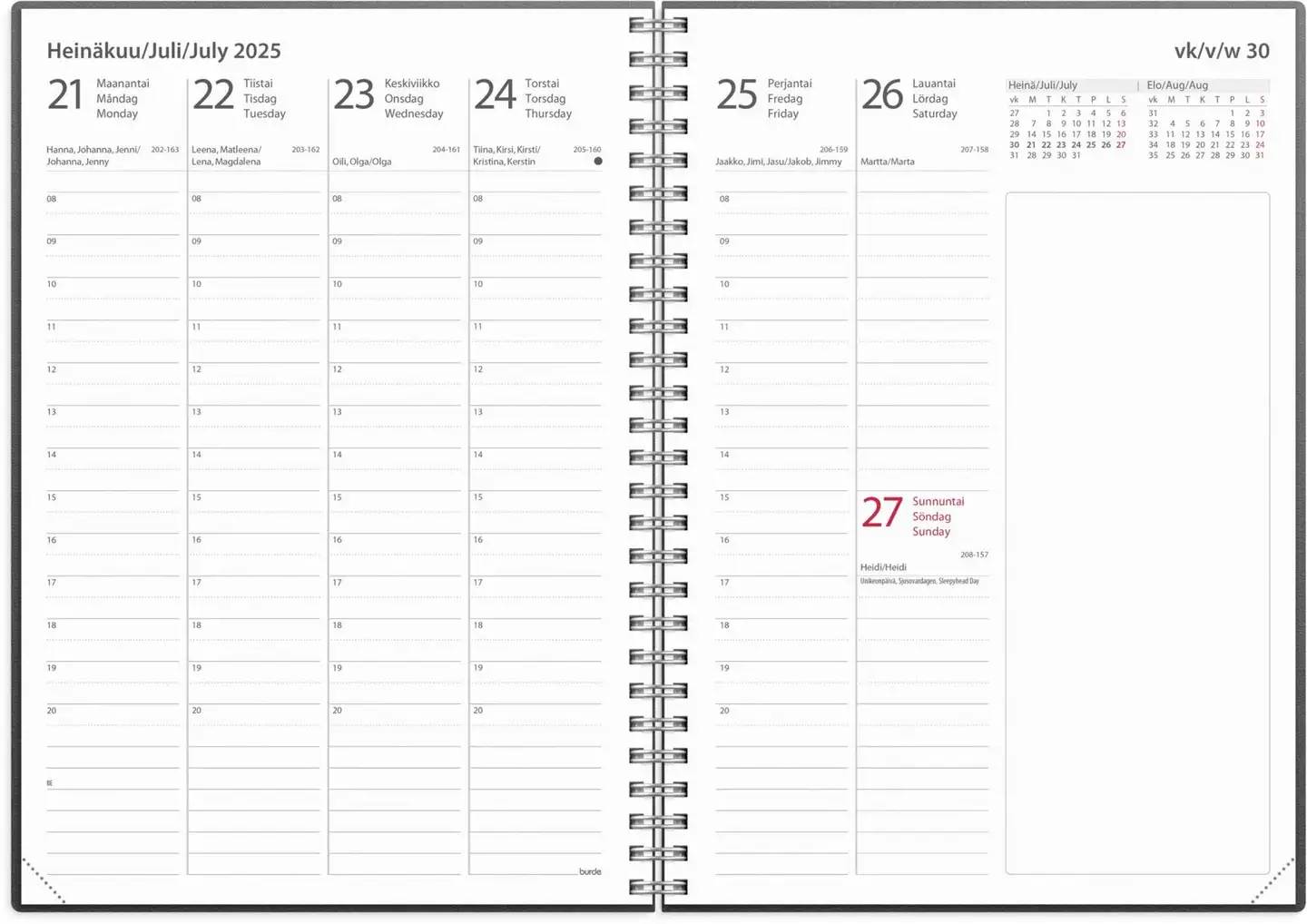 Burde Kalenteri 25/26 Study Eco - 2