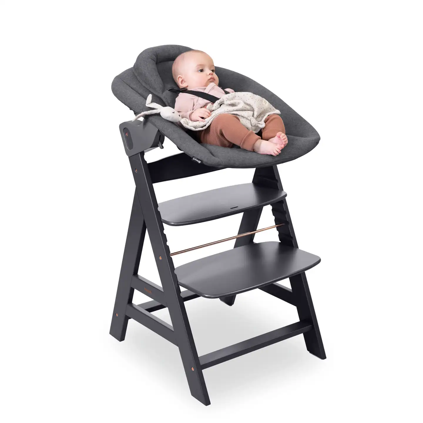 Hauck syöttötuolisetti Alpha Newborn tummanharmaa - 17
