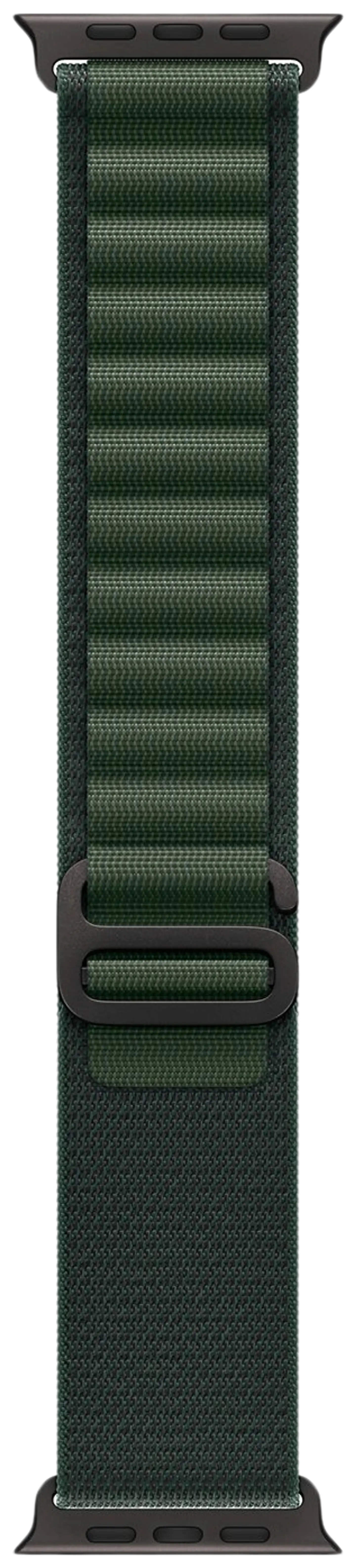 Apple Watch Ultra 2 GPS + Cellular 49mm mustatitaani kotelo, Dark Green Alpine Loop ranneke - Small - MX4Q3KS/A - 3