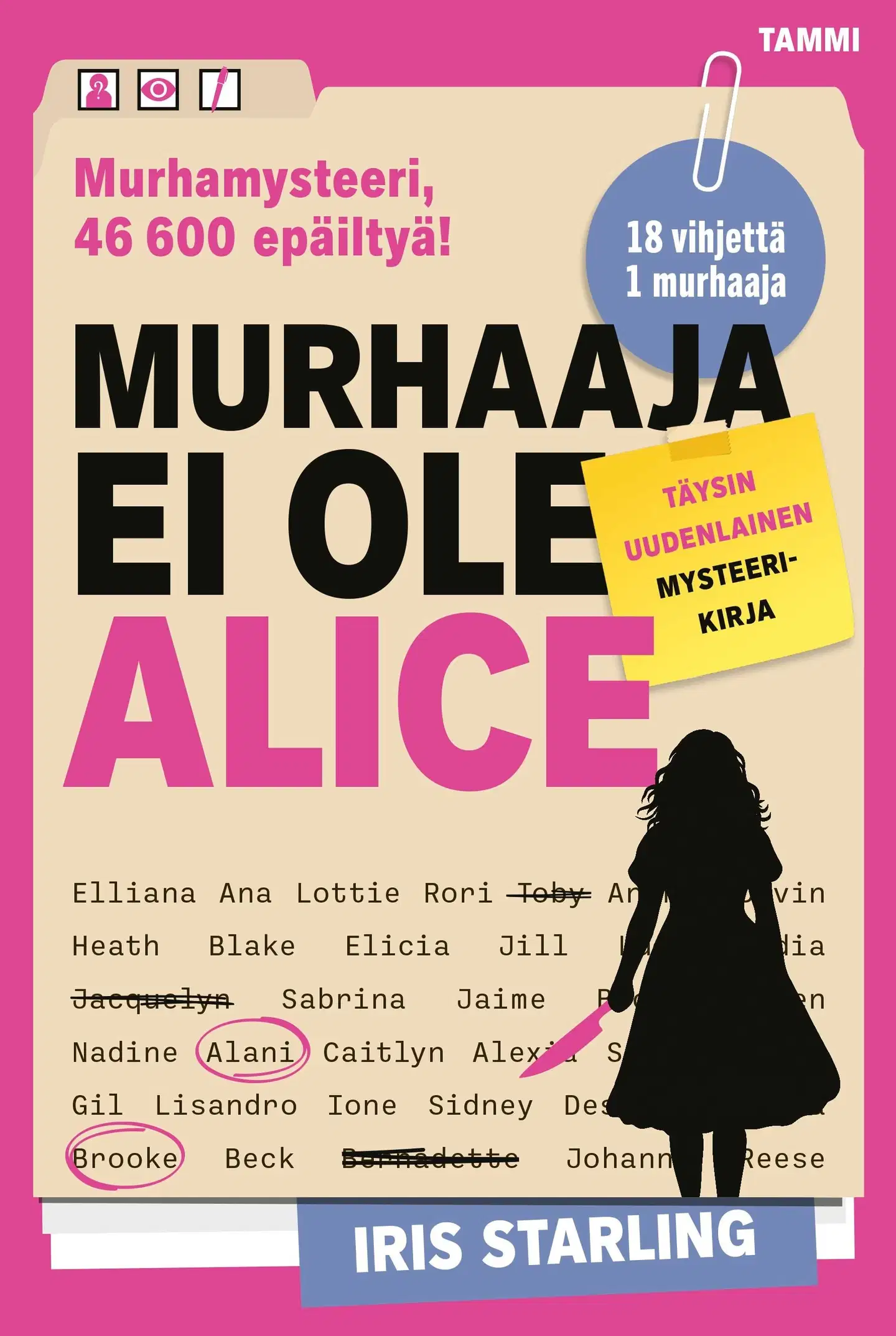 Starling, Murhaaja ei ole Alice - Murhamysteeri, 46 600 epäiltyä!