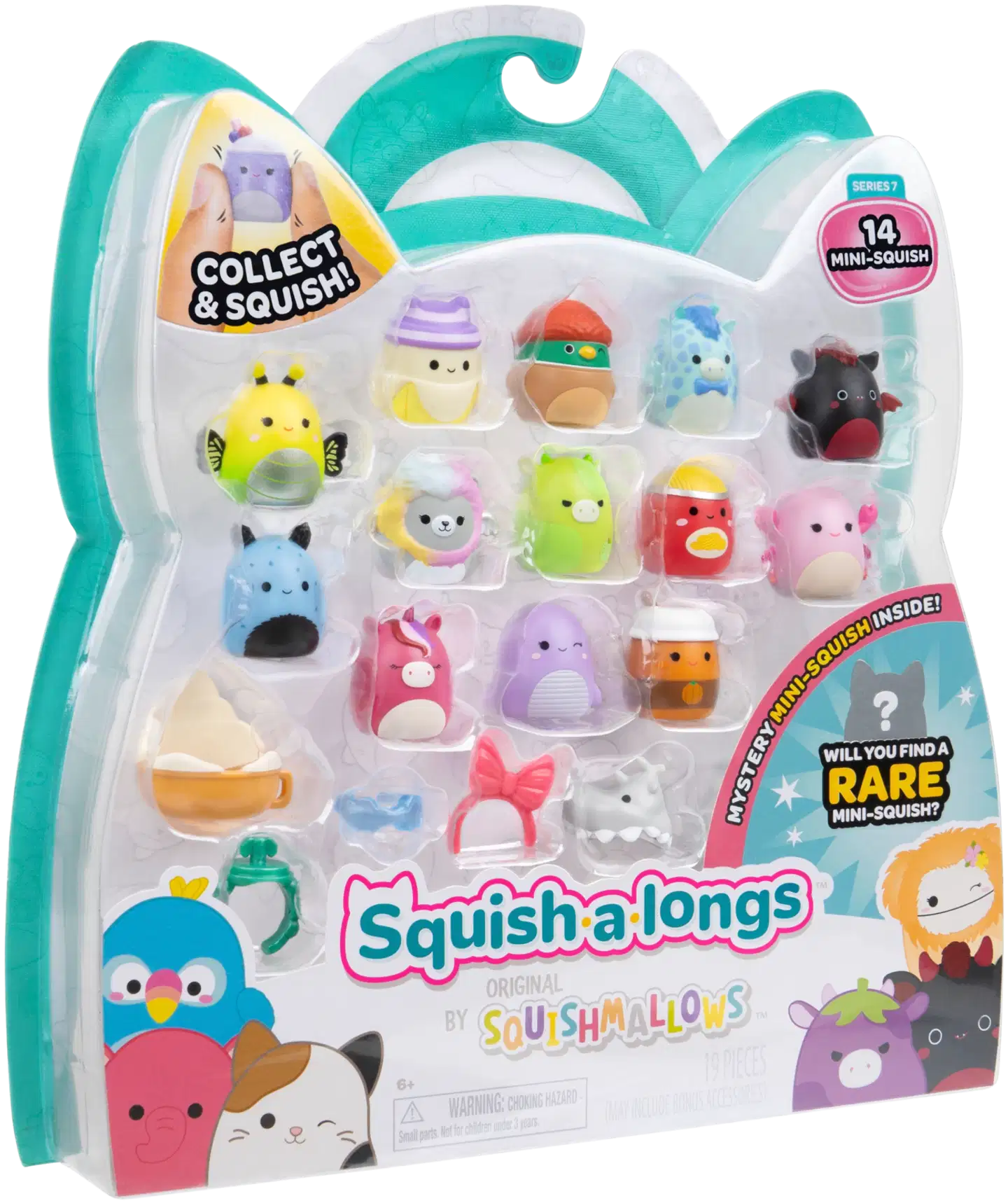 Squish-a-longs 2,5 cm hahmo 14 kpl S7 - 2