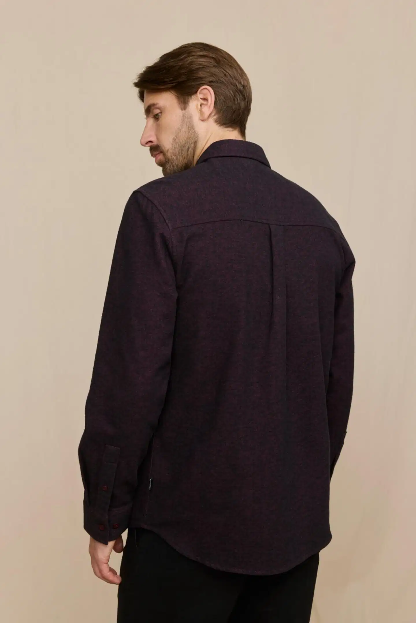 Finlayson miesten flanellipaita twill - Wine - 6