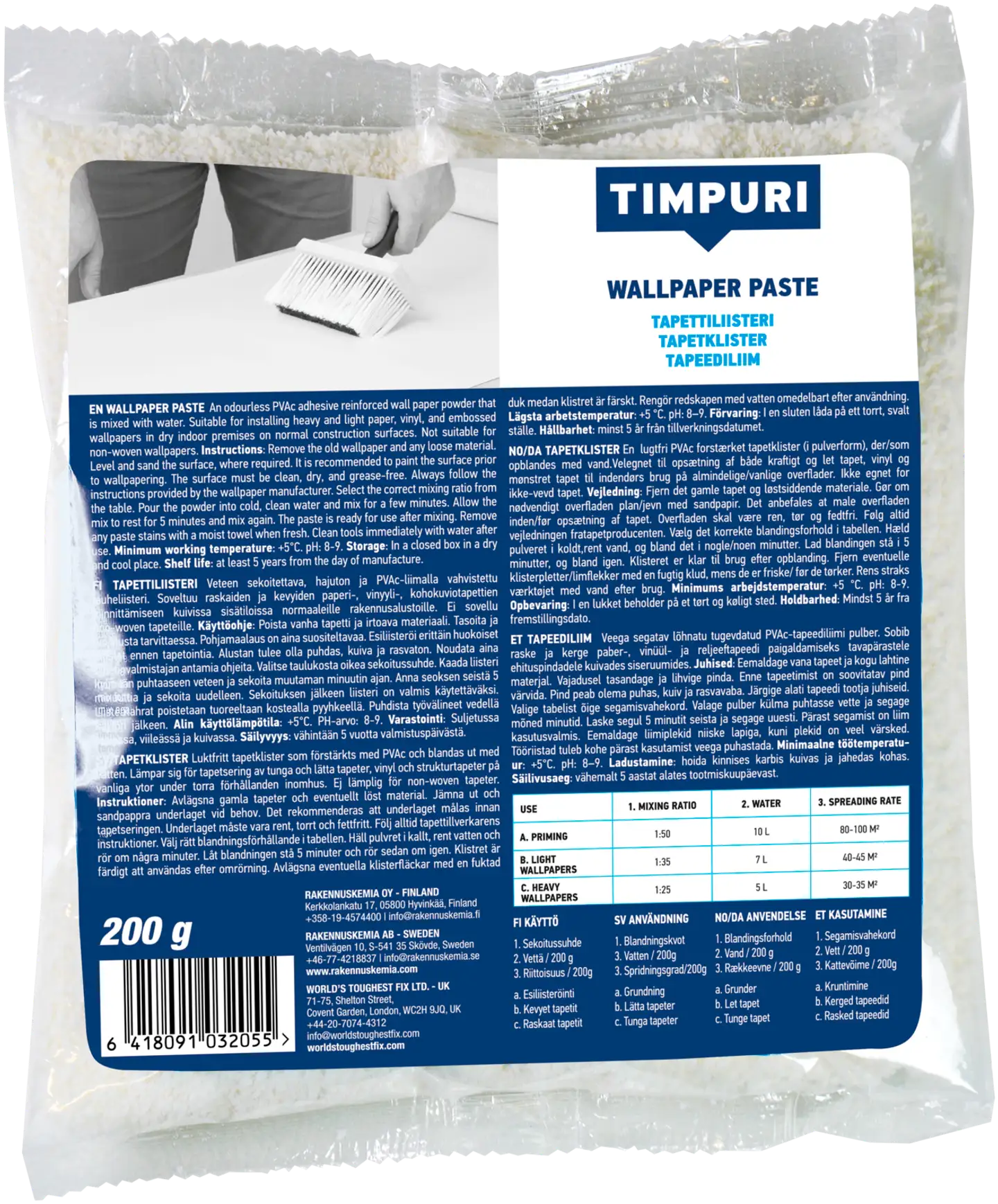 Timpuri tapettiliisteri 200 g