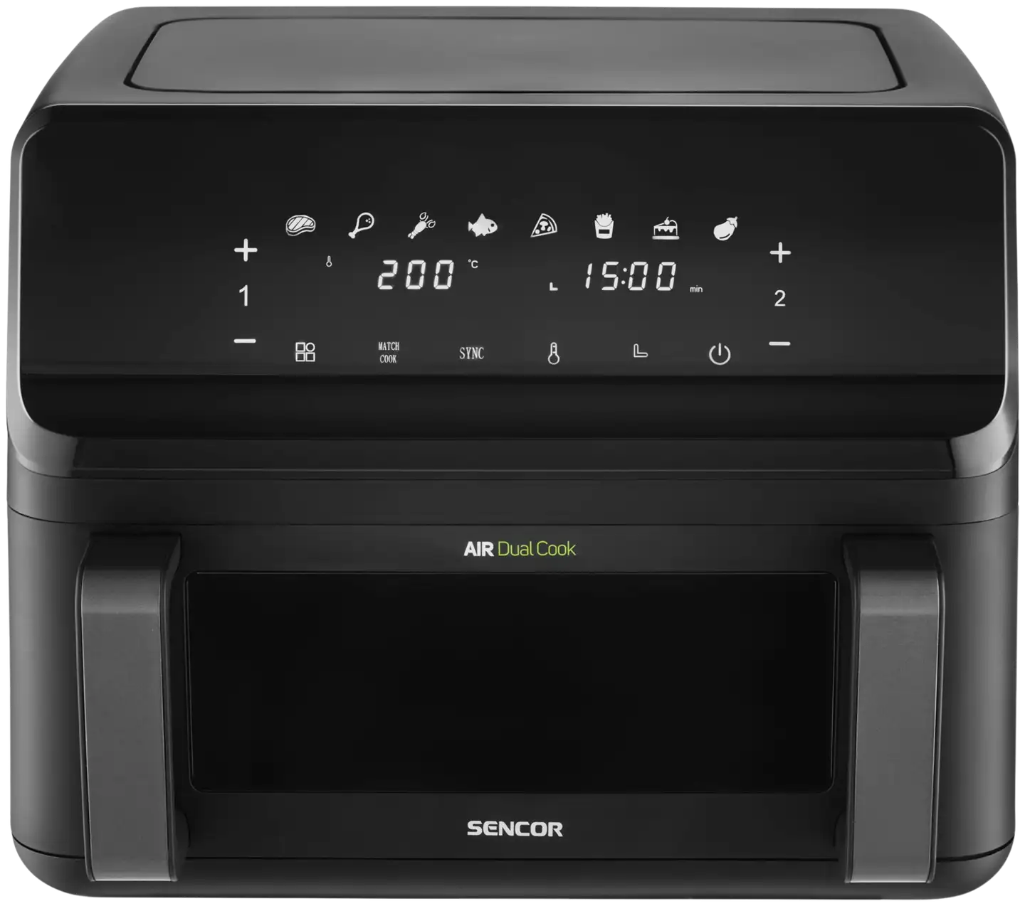 Sencor dual air fryer kiertoilmakypsennin SFR 9650BK musta - 3