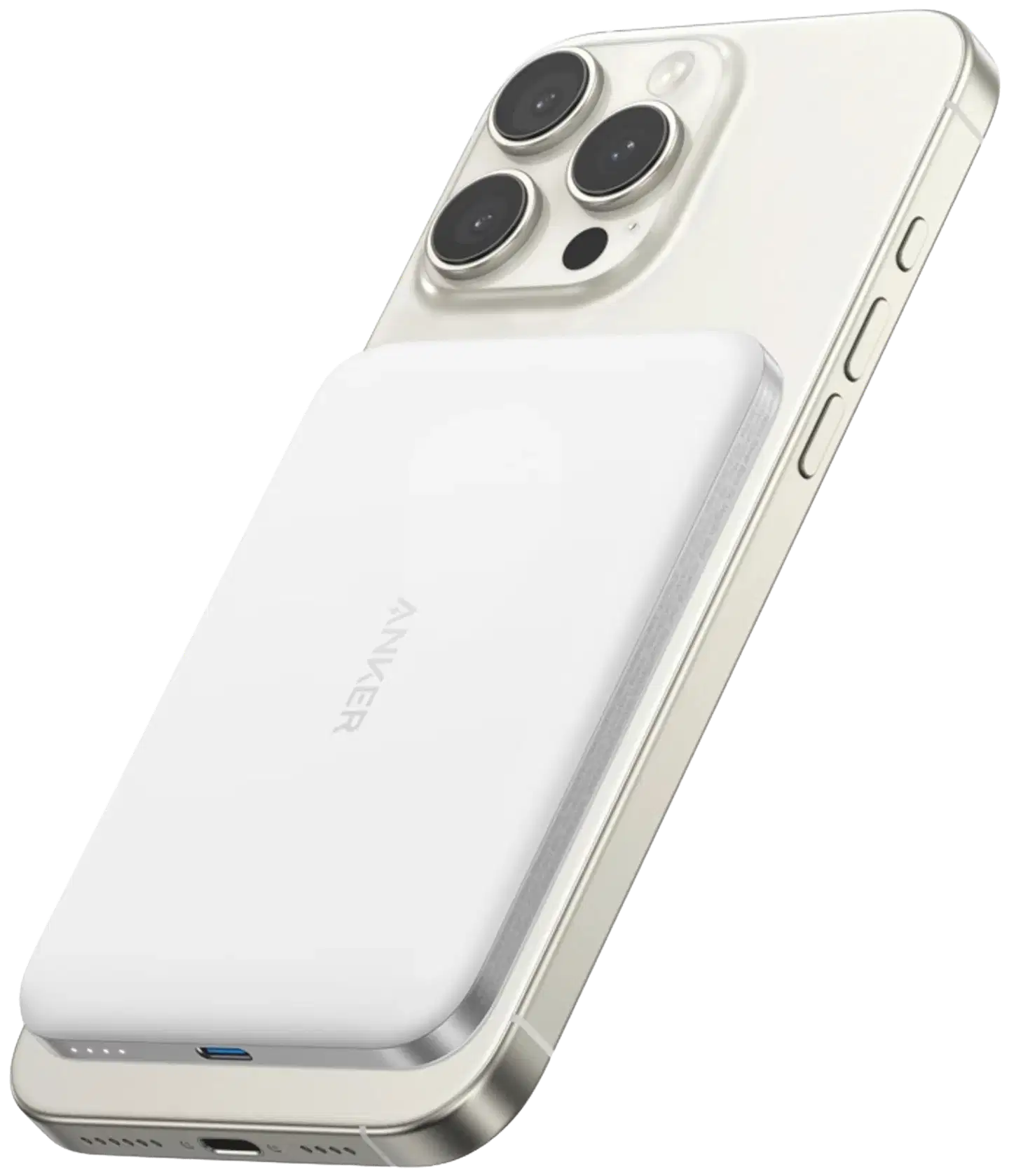 Anker MagGo Power Bank, valkoinen varavirtalähde - 1