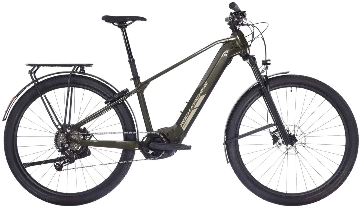 Rock Machine eblizz B70t 29” Sähköcitypyörä 8 vaihdetta runko L vihreä