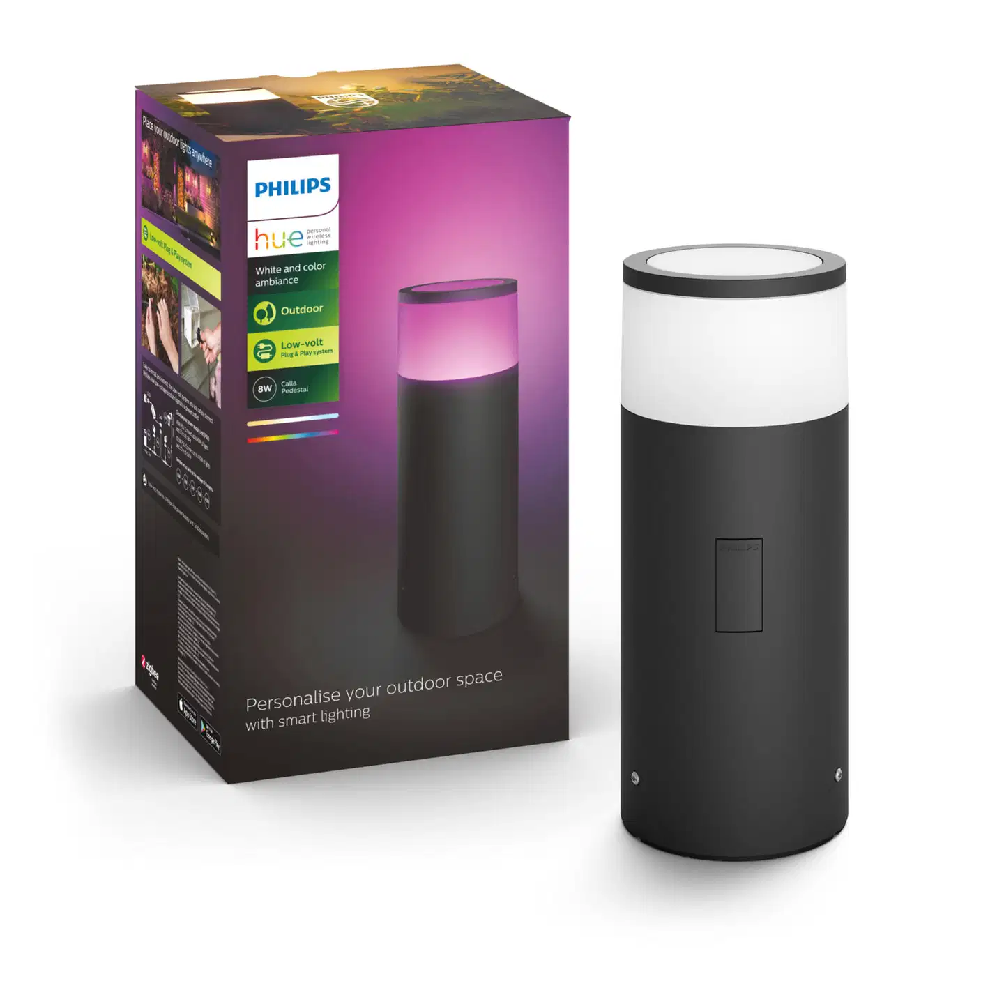 Philips Hue Calla -lisäjalusta ulkokäyttöön 8W 2000-6500K 590LM musta - 5