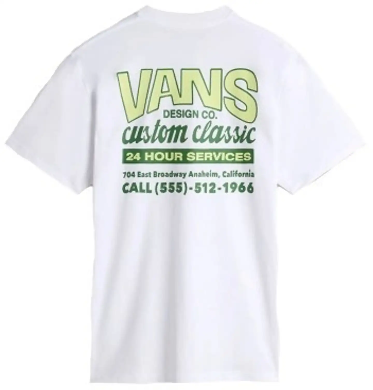 Vans miesten t-paita Shop Front - White/Sunny Yellow - 2