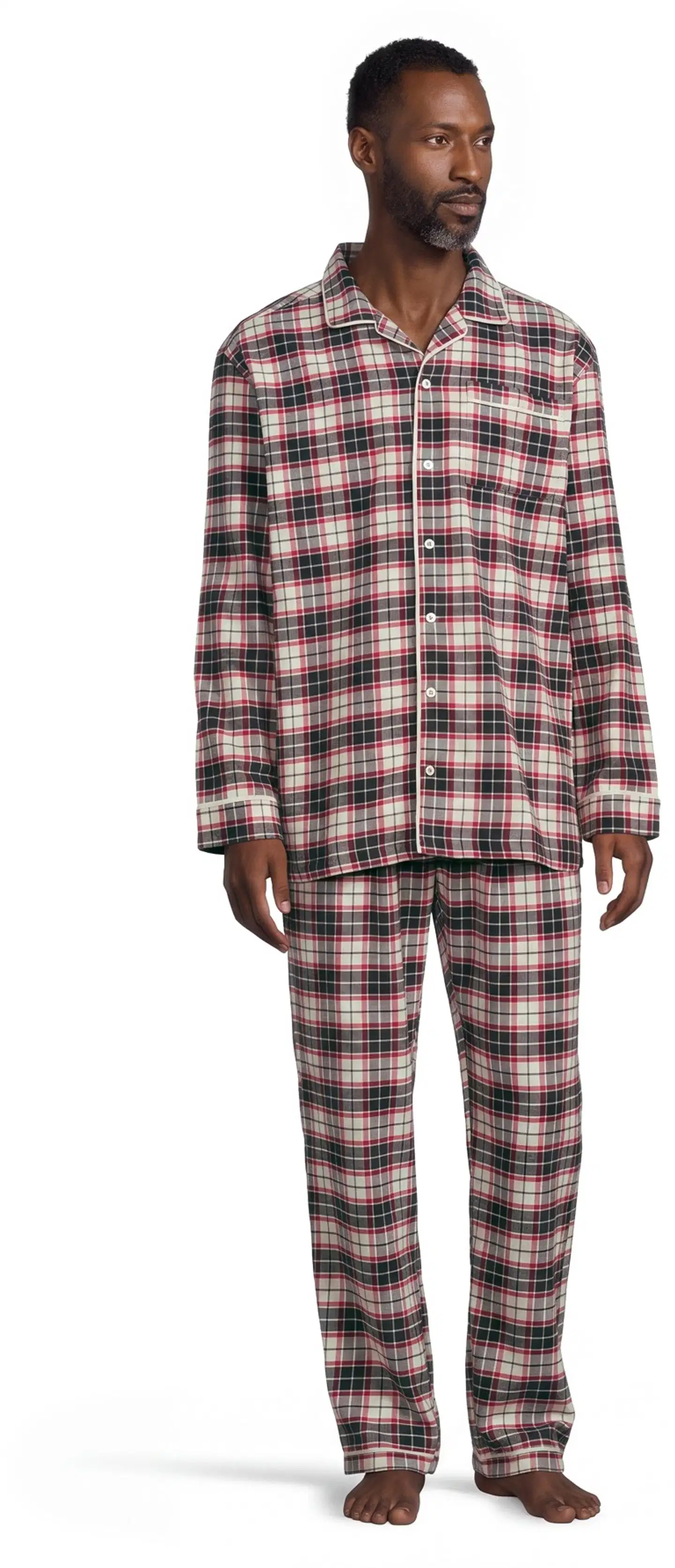 London Fog miesten flanellipyjama 191L422633 - RED/BEIGE - 1