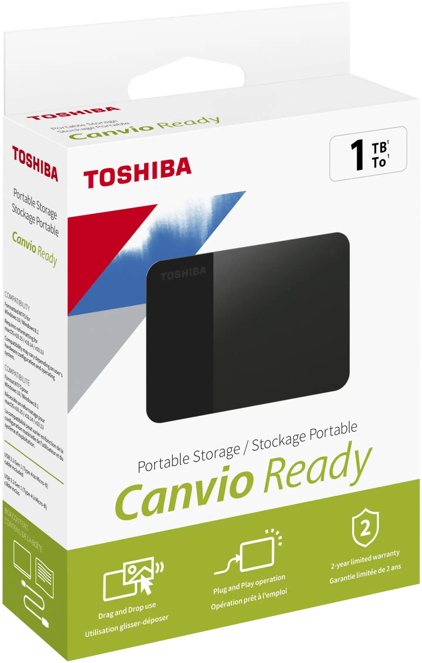 Toshiba Canvio Ready -ulkoinen kovalevy 1 TB - 3