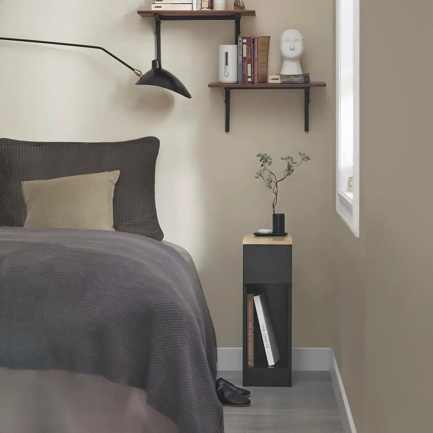 SoBuy yöpöytä musta FBT111-SCHX2 - 1