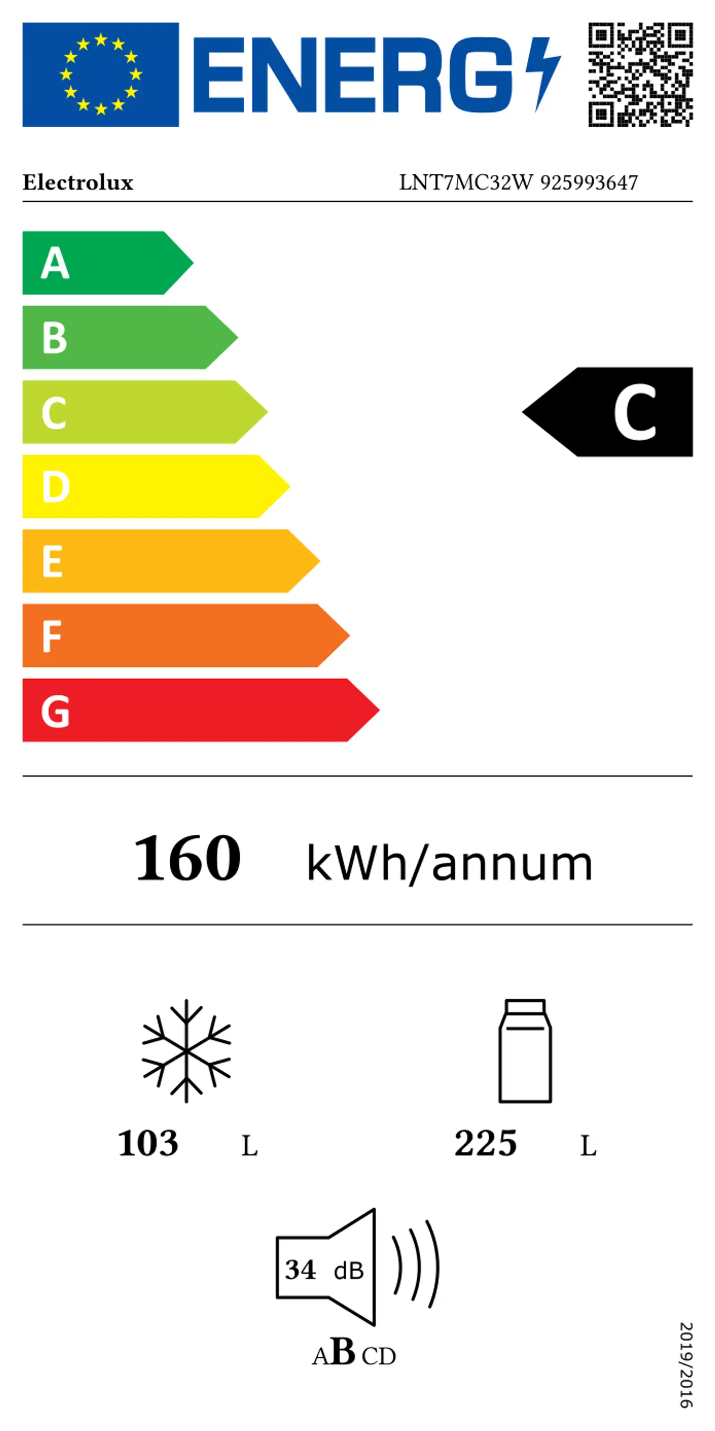 Electrolux jääkaappipakastin LNT7MC32W, korkeus 187cm, valkoinen - 8