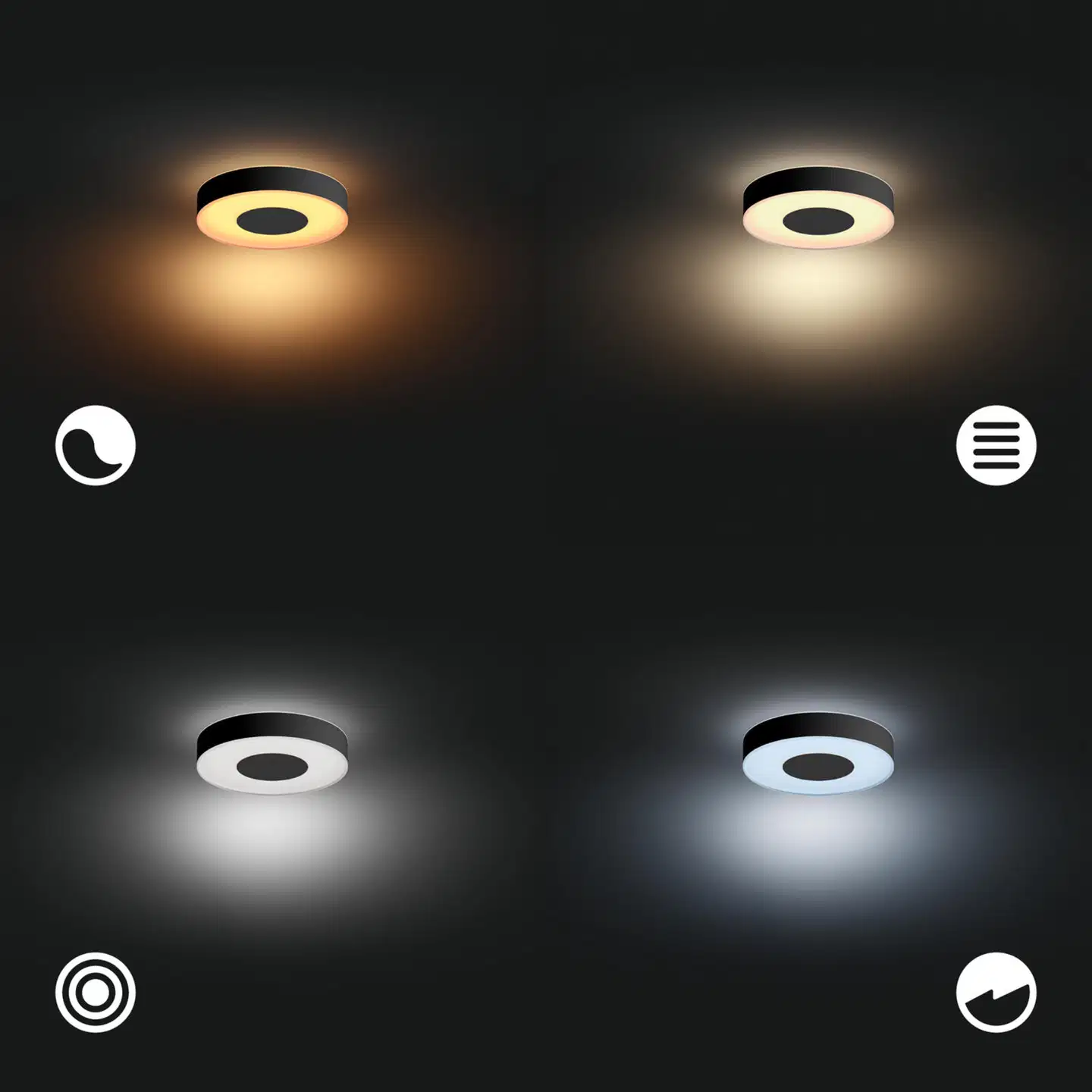 Philips Hue Xamento -kattovalaisin kylpyhuoneeseen 33W 2000-6500K 2350LM keskikoko musta - 10