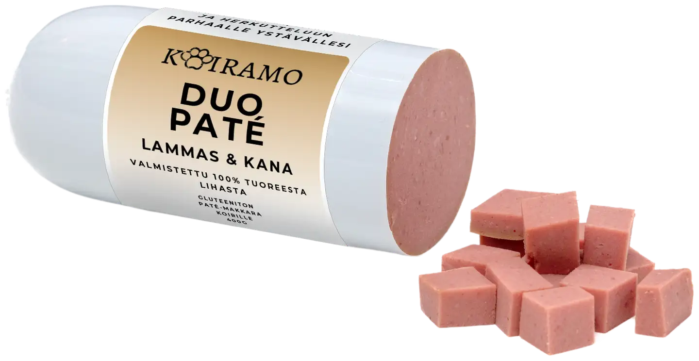 Koiramo DUO lammas-kana Paté-makkara 400g koiralle - 2