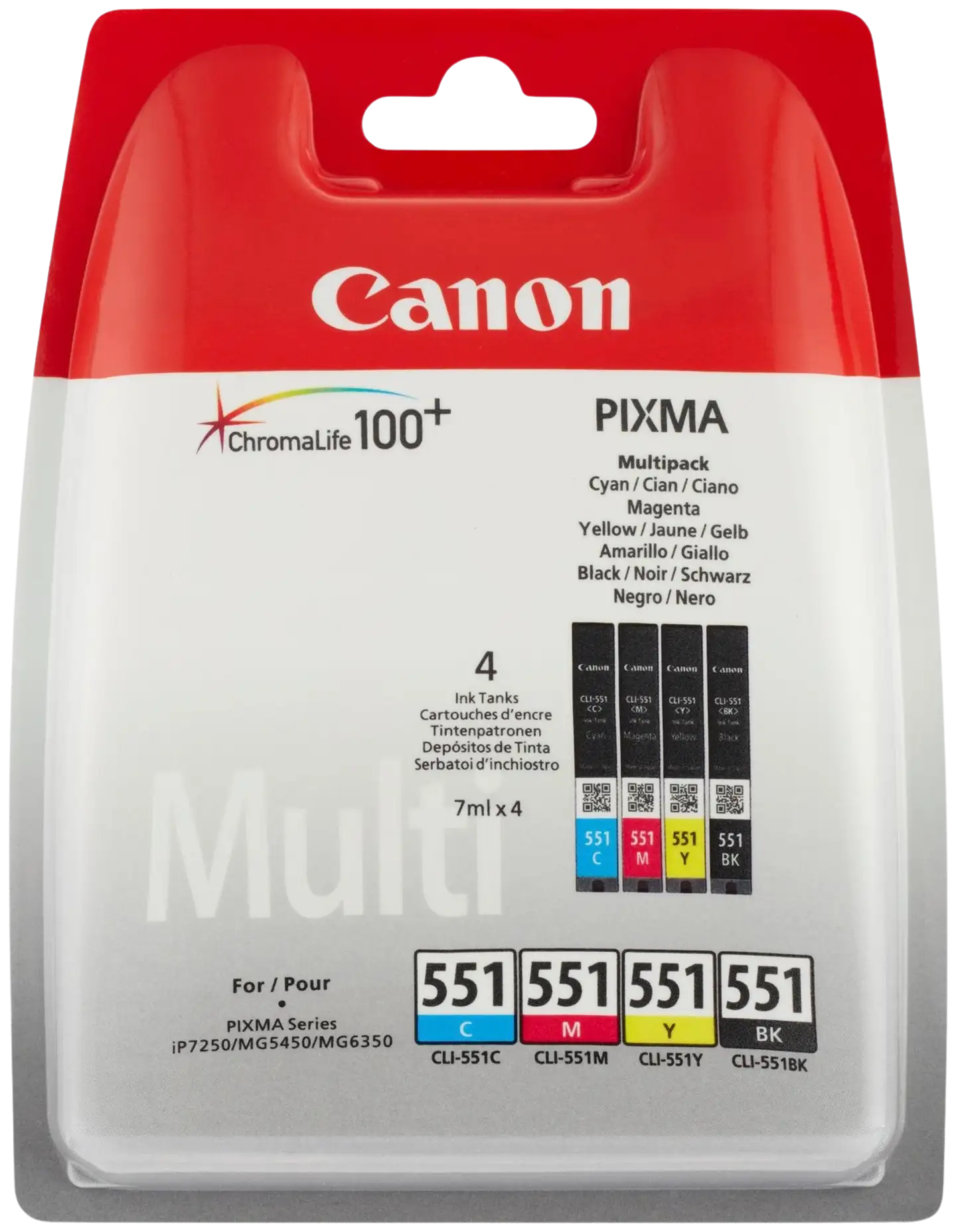 Canon Mustepatruuna CLI-551 multipack