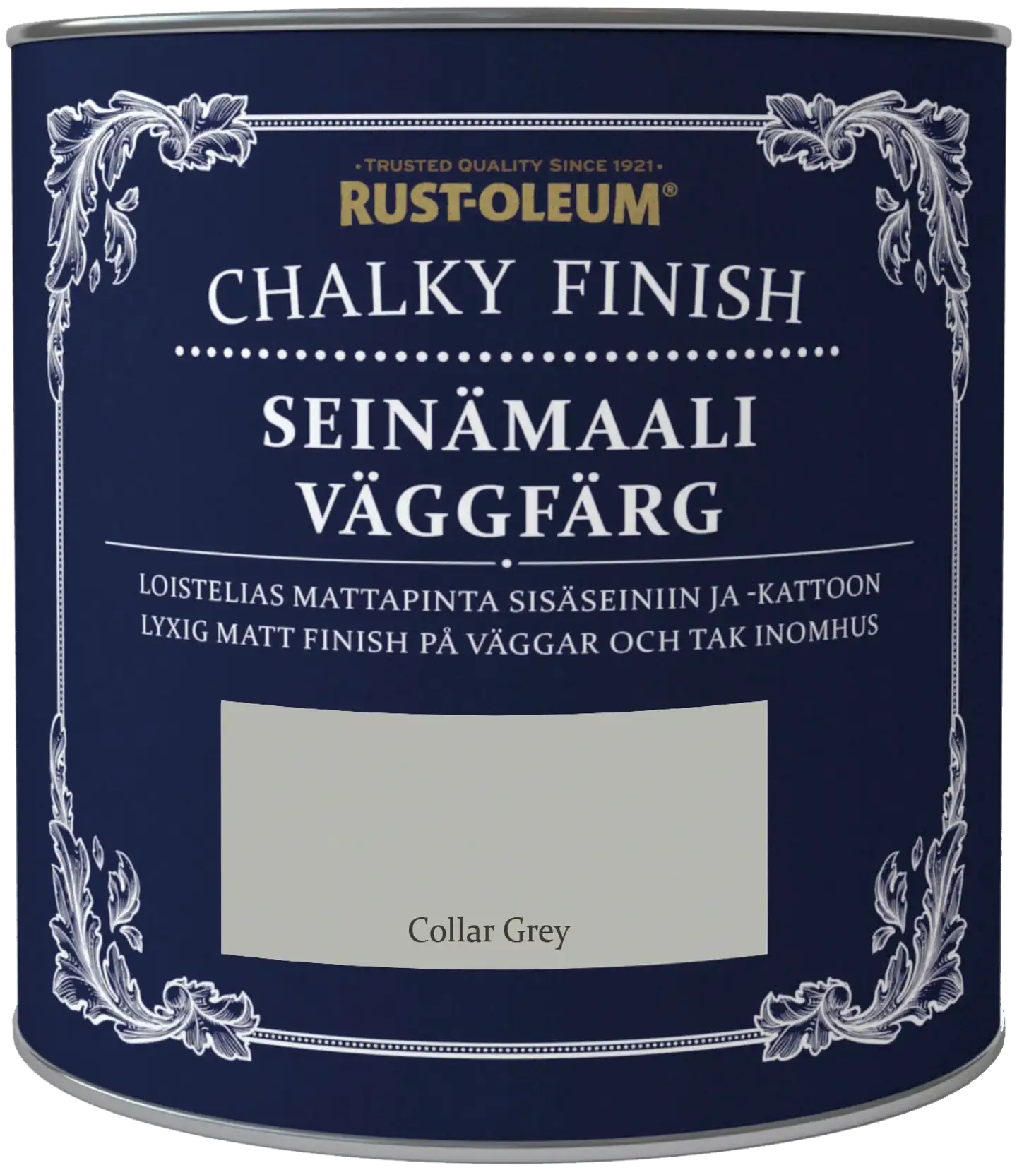 Rust-Oleum Chalky Finish 2,5l seinämaali vesiohenteinen harmaa - 1