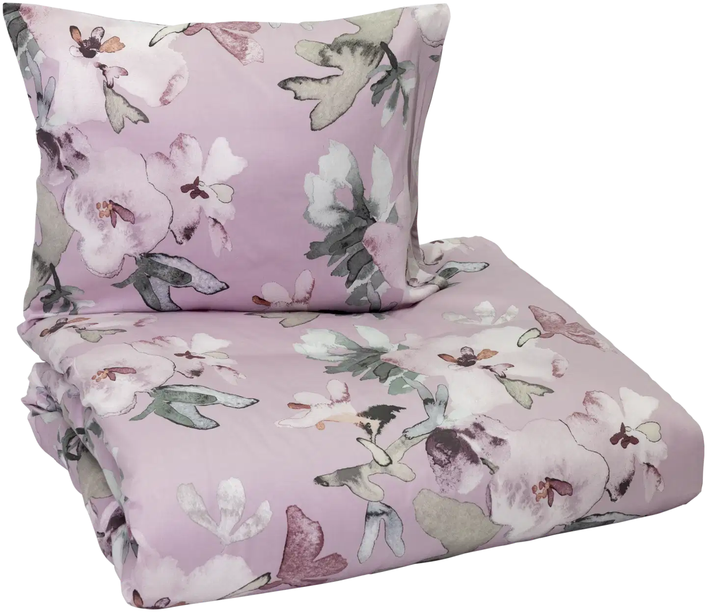 Pentik Hetki pussilakanasetti 150x210 cm + 50x60 cm kukka vaaleanpunainen - 1