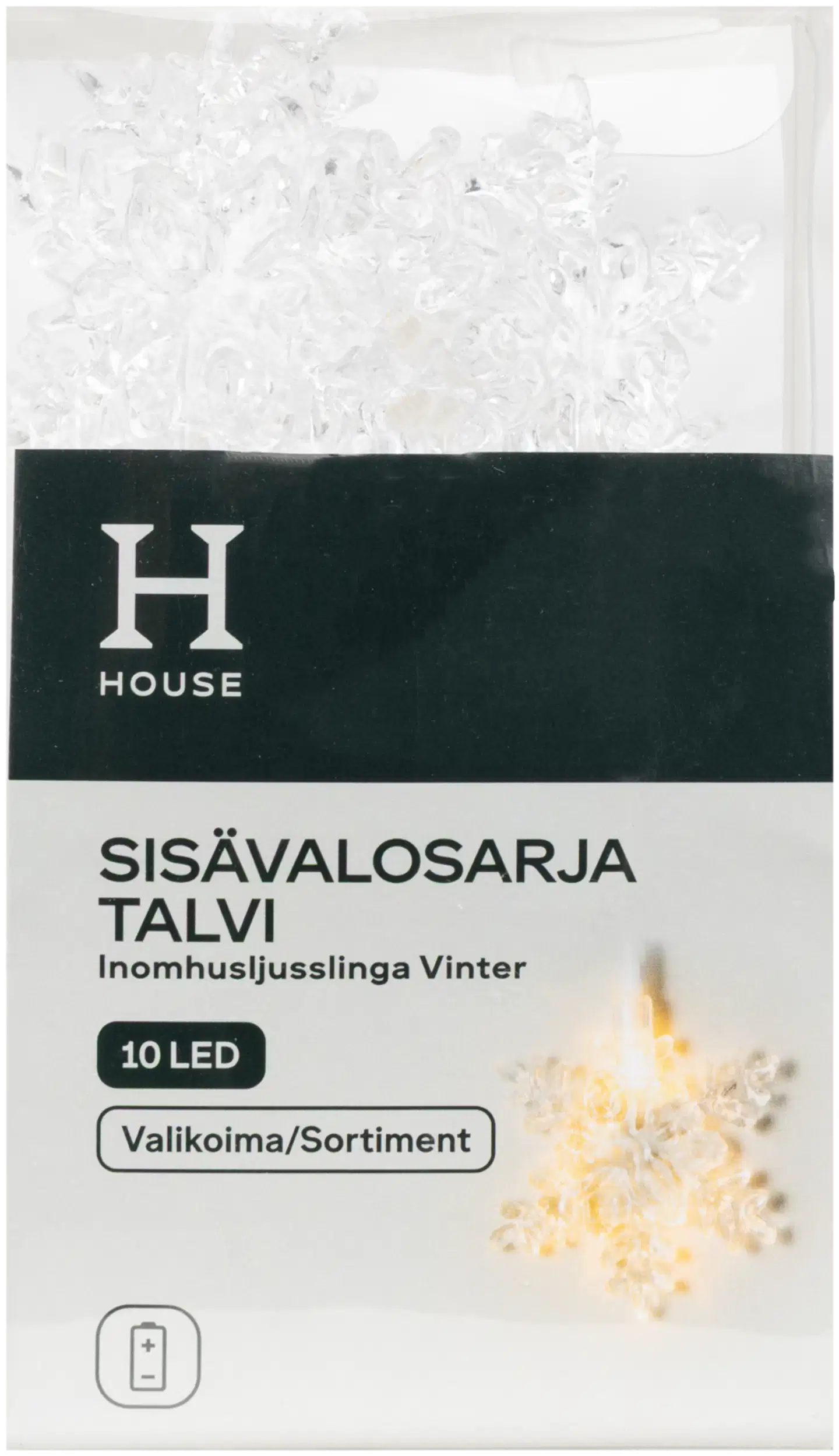 House sisävalosarja Talvi 10 led, erilaisia - 12