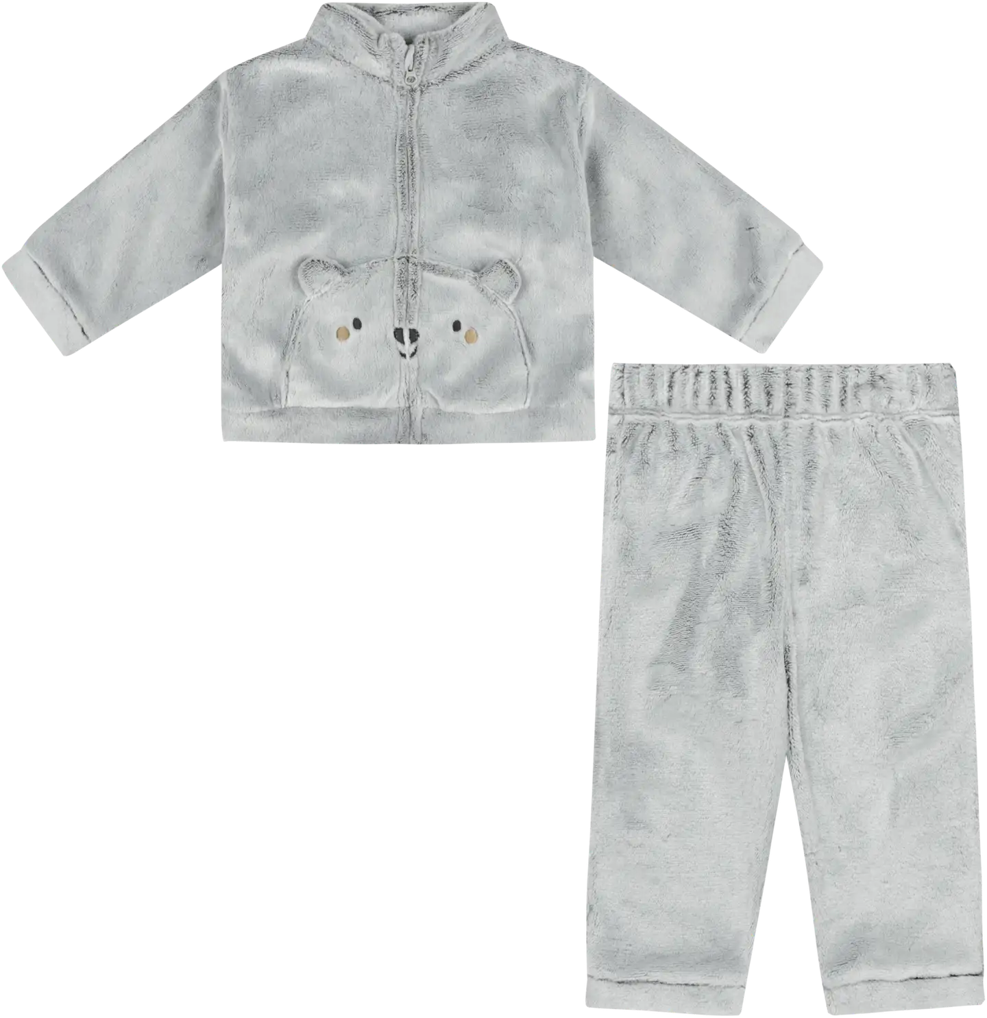 TEX BABY vauvojen fleece-setti Nalle - GREY CHINE LIGHT - 1