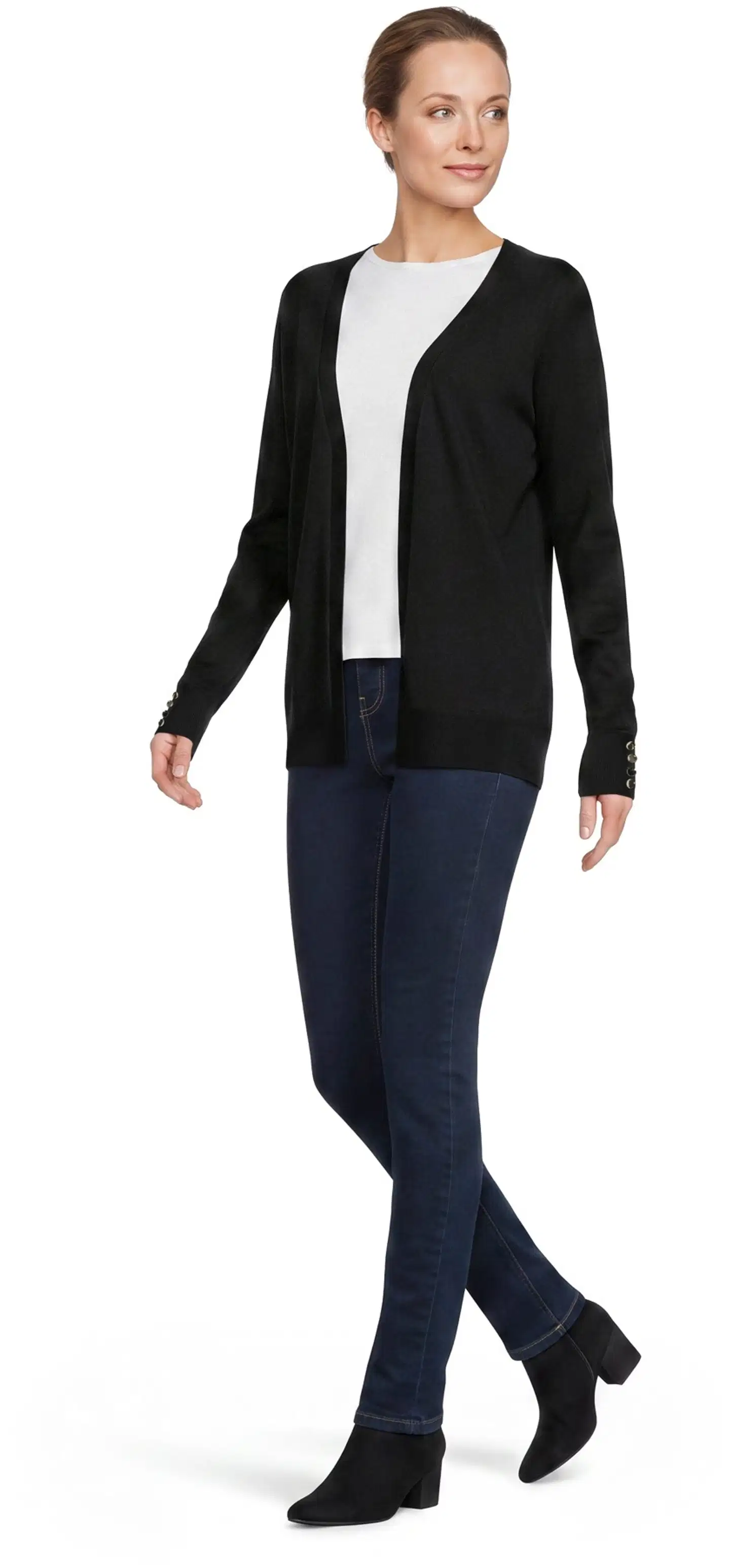 London Fog naisten neuletakki napit 213L262903 - black - 4