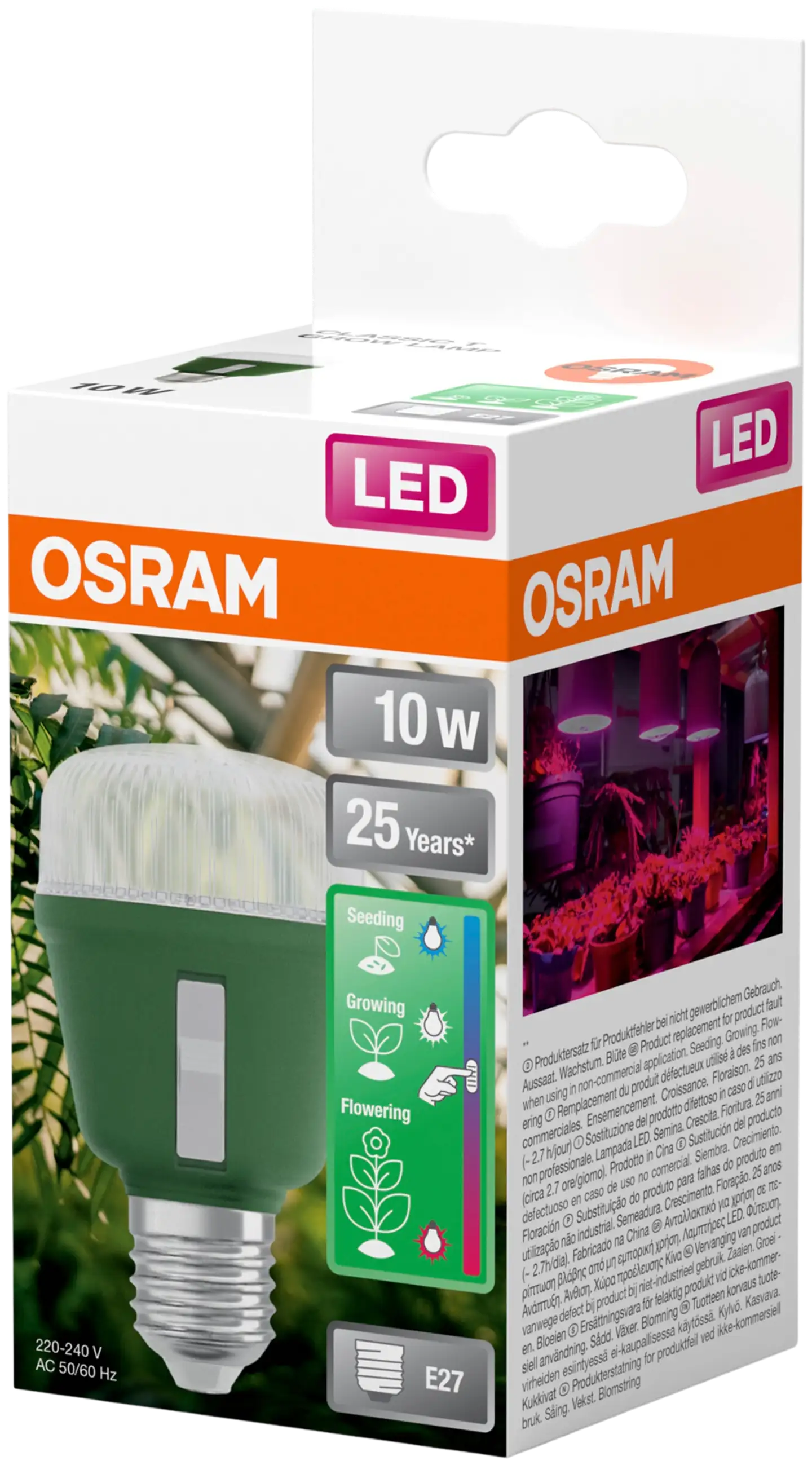 OSRAM LED-kasvilamppu Star Grow Lamp R63 7,5W 140lm R27 - 2