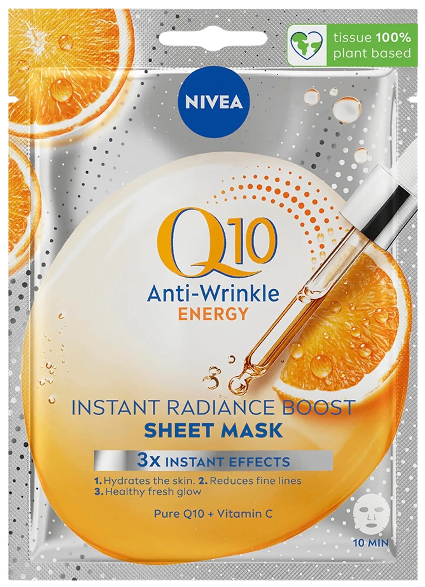 NIVEA 1kpl Q10 Anti-Wrinkle Energy Sheet Mask -kasvonaamio - 1