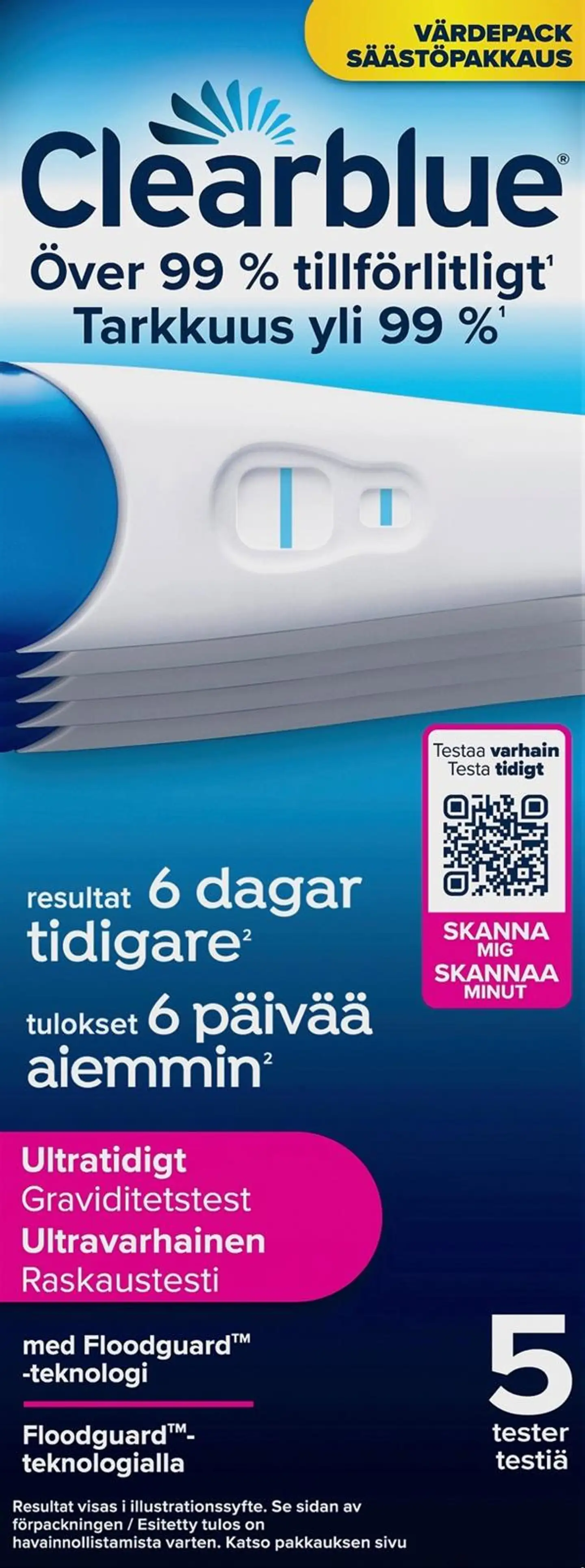 Clearblue Visual Early Stick 5ct raskaustesti
