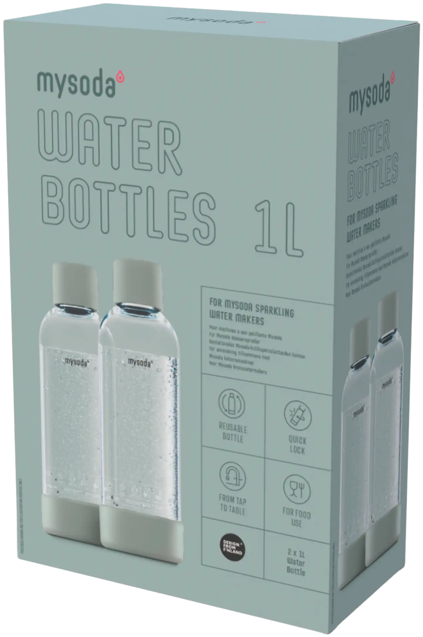 Mysoda Pigeon 1.0L juomapullo 2-pack - 2