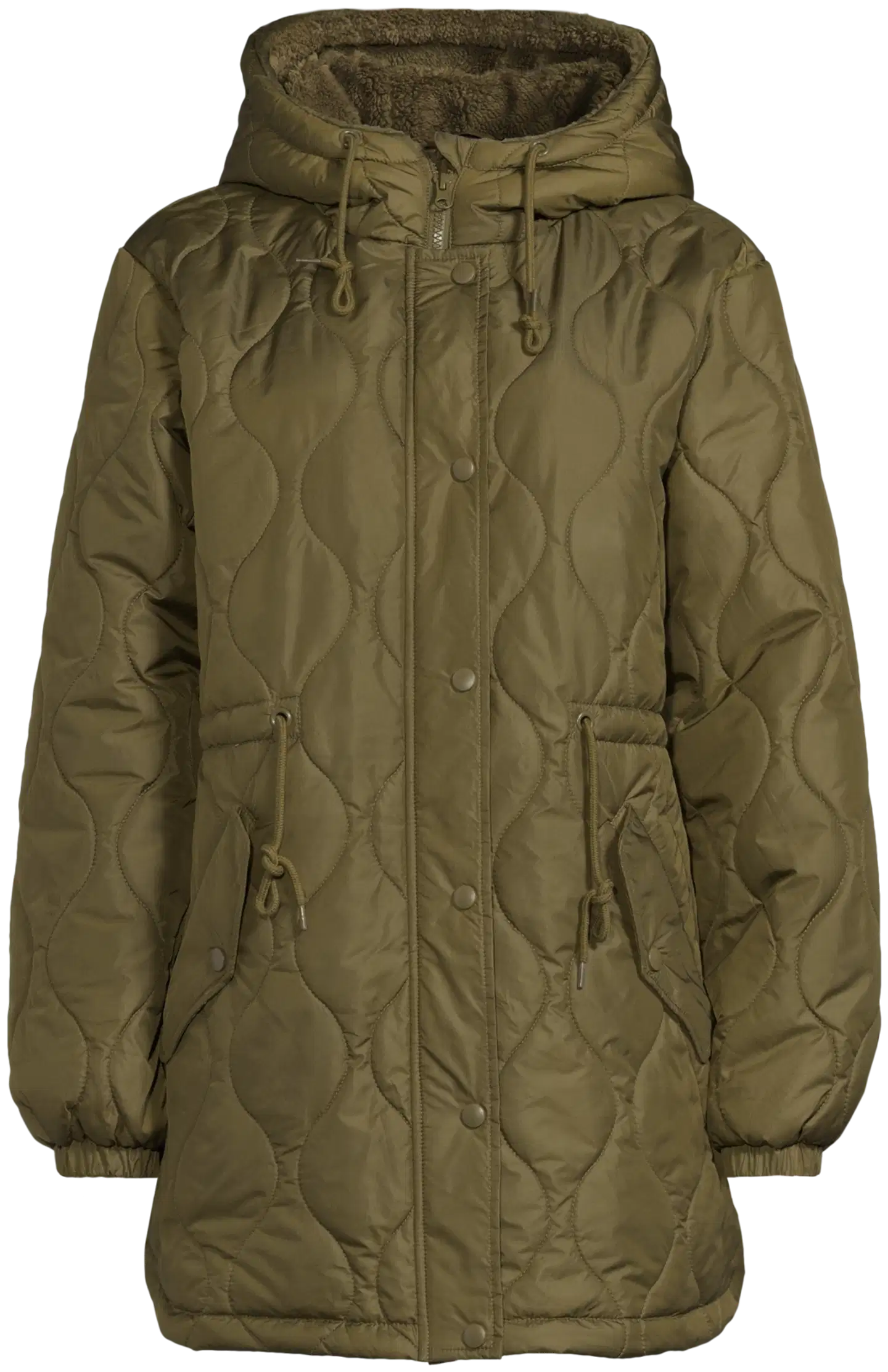 House naisten vanuparkatakki 225H352663 - Dark olive - 2