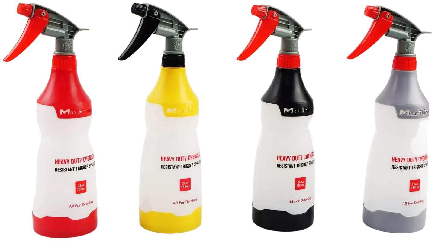 Maxshine RTS750-B kemikaalinkestävä ruiskupullo – 750 ml, musta, säädettävä suutin, ergonominen kahva, sopii vahvoille puhdistusaineille - 1