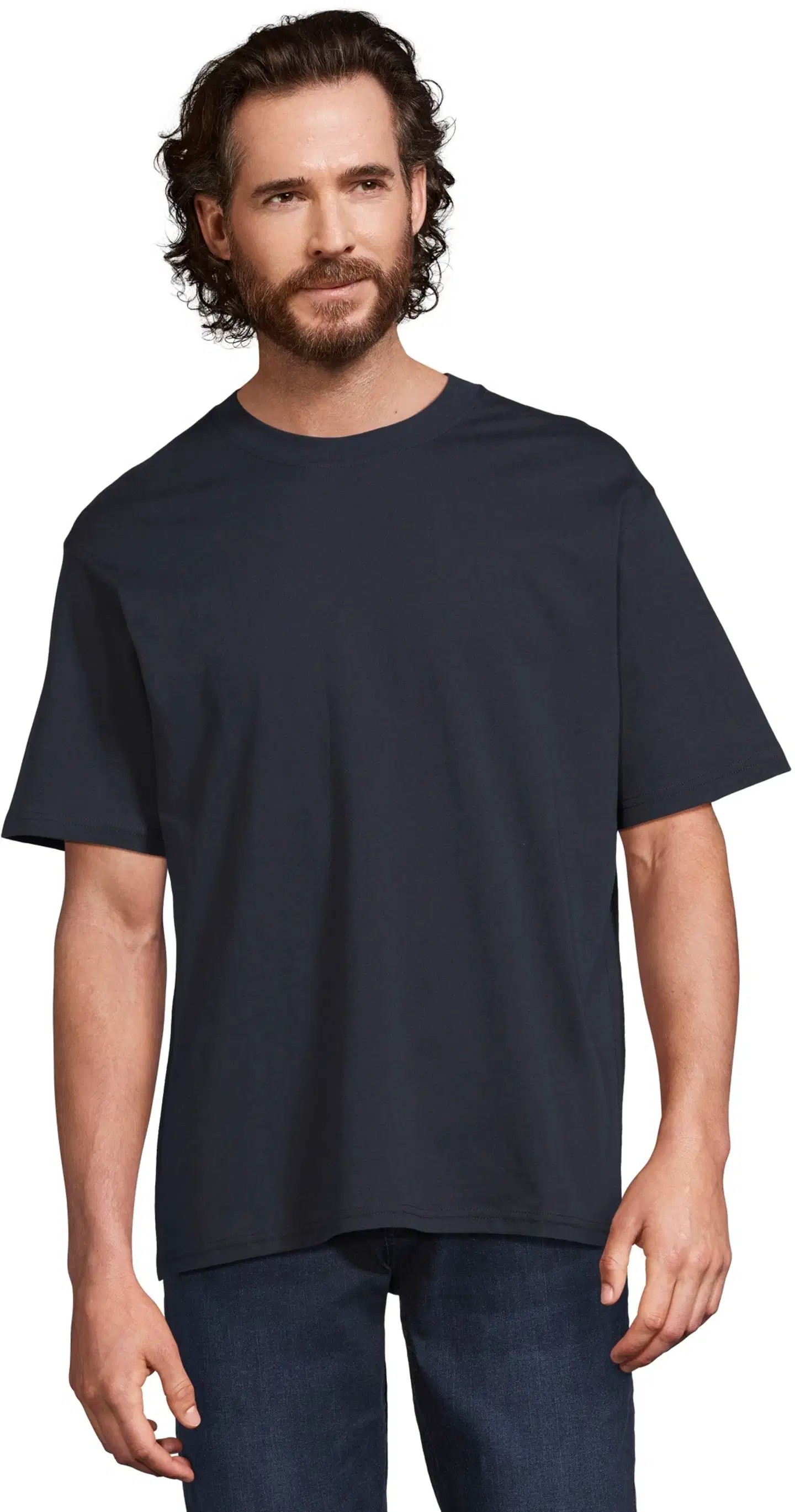 House miesten t-paita o-pääntiellä oversize 195HBNOS24 - D.blue - 1