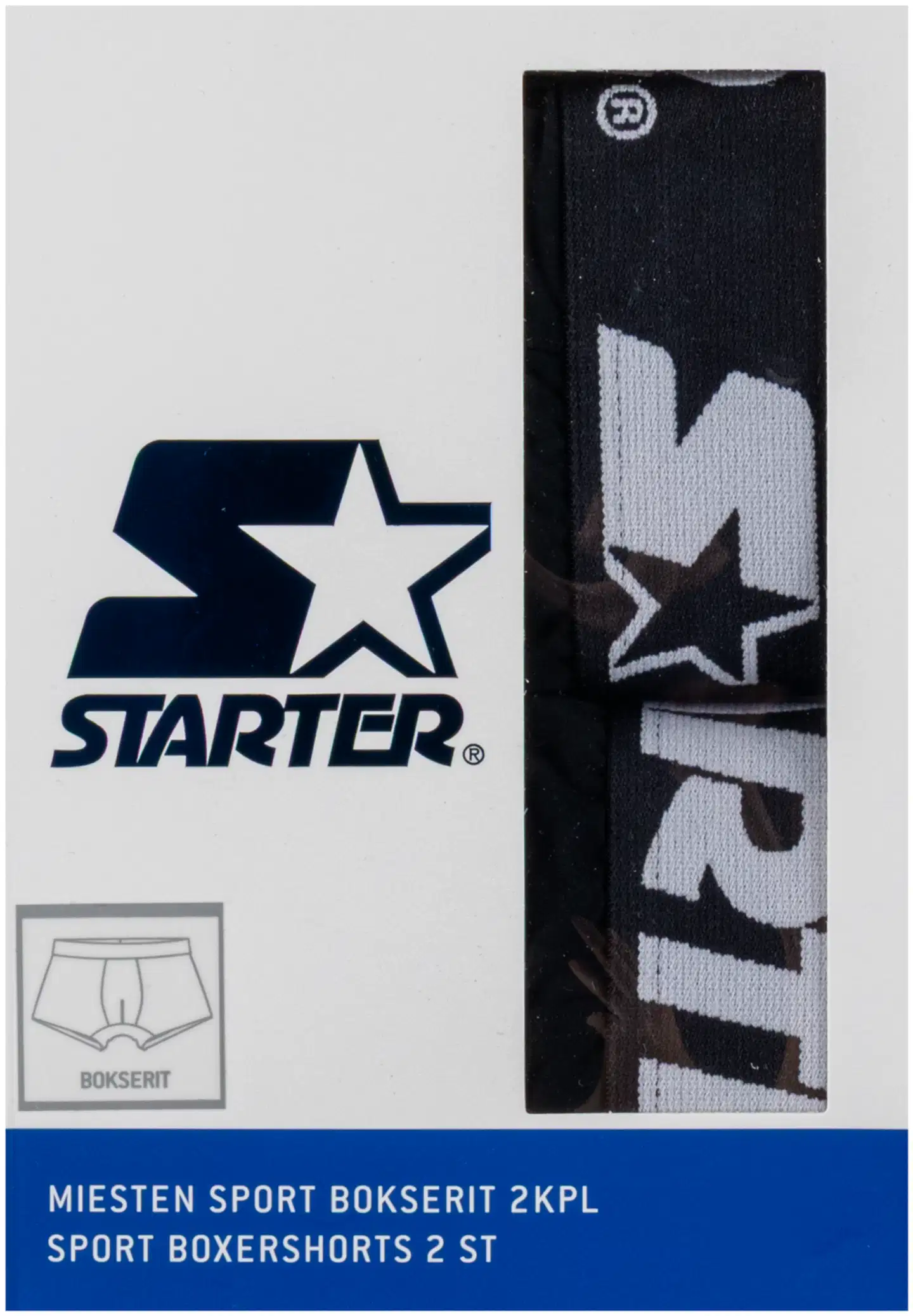 Starter miesten bokserit 190S071802 2-pack - Black/black - 5